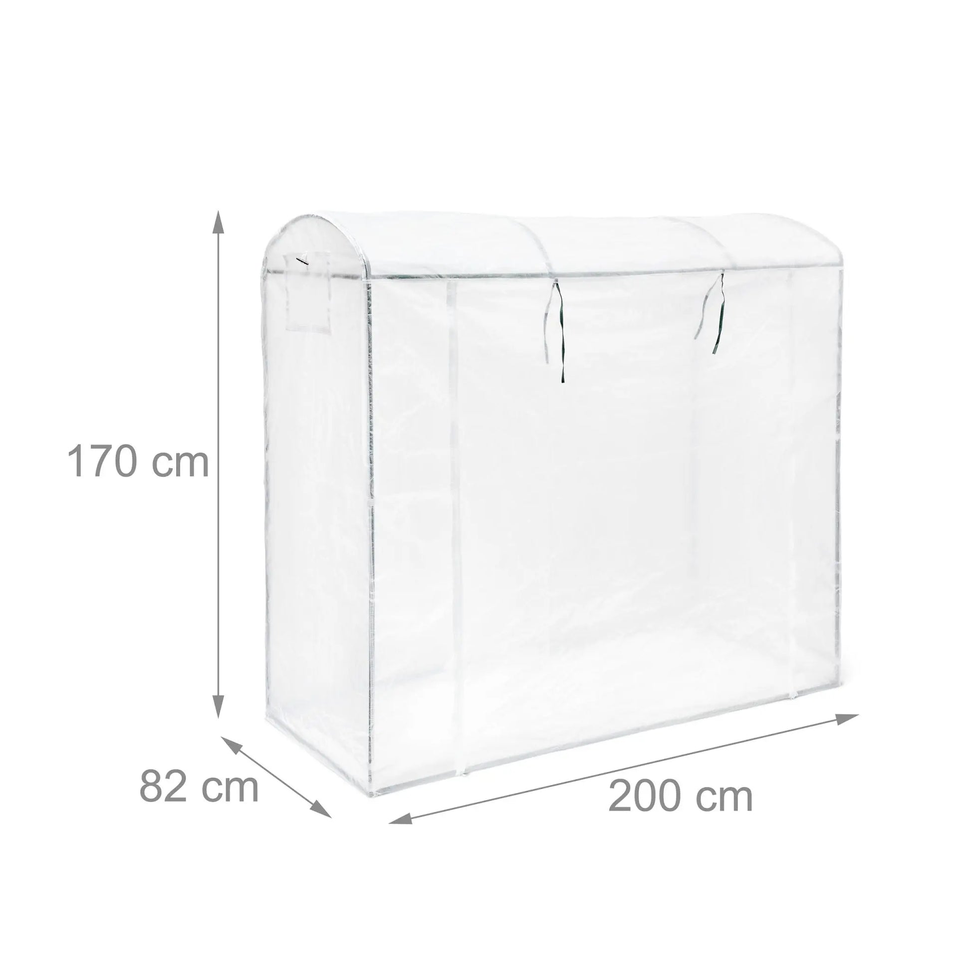 Tomatengewächshaus XL mit Runddach Schwarz-Transparent von Relaxdays