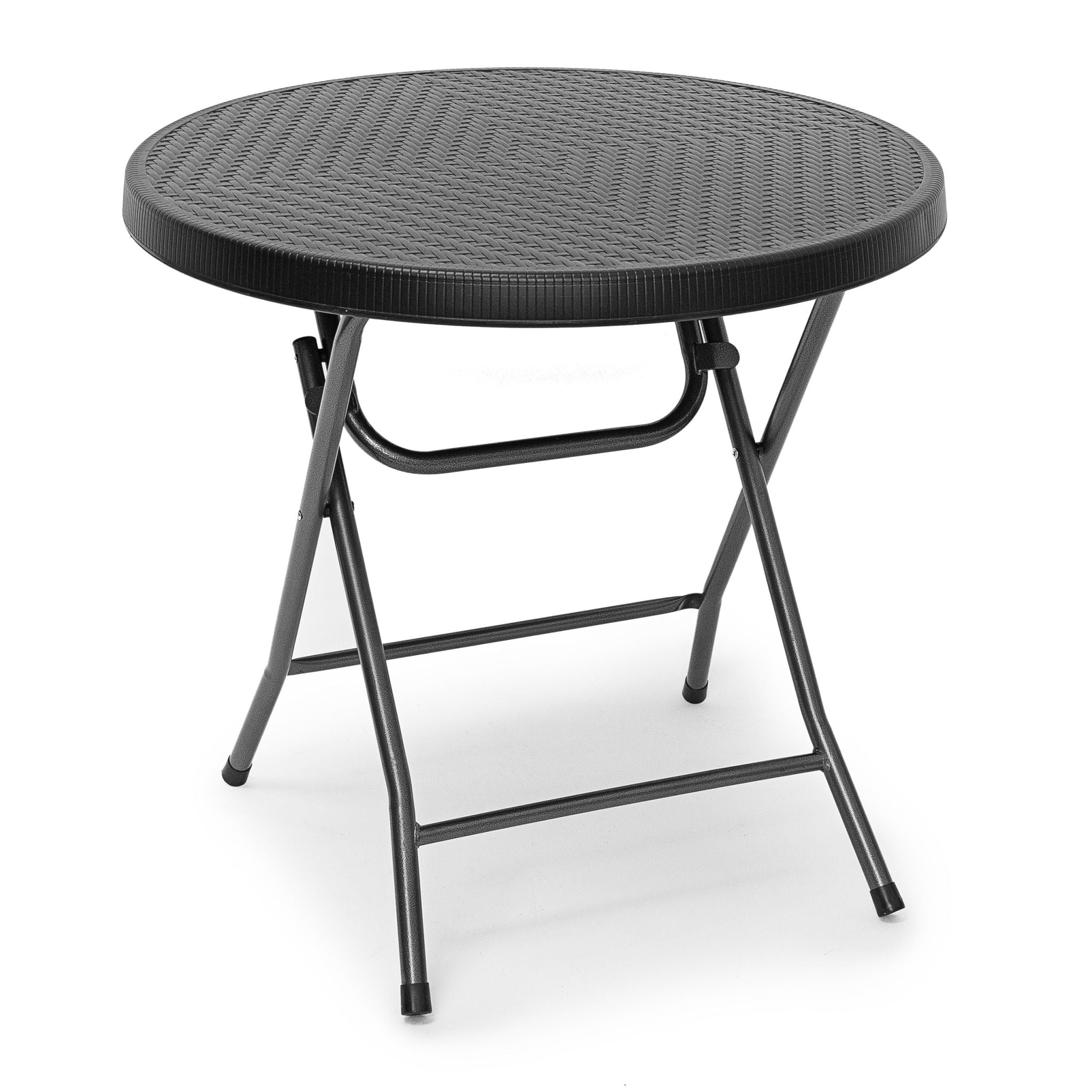 Gartentisch klappbar BASTIAN Schwarz von Relaxdays
