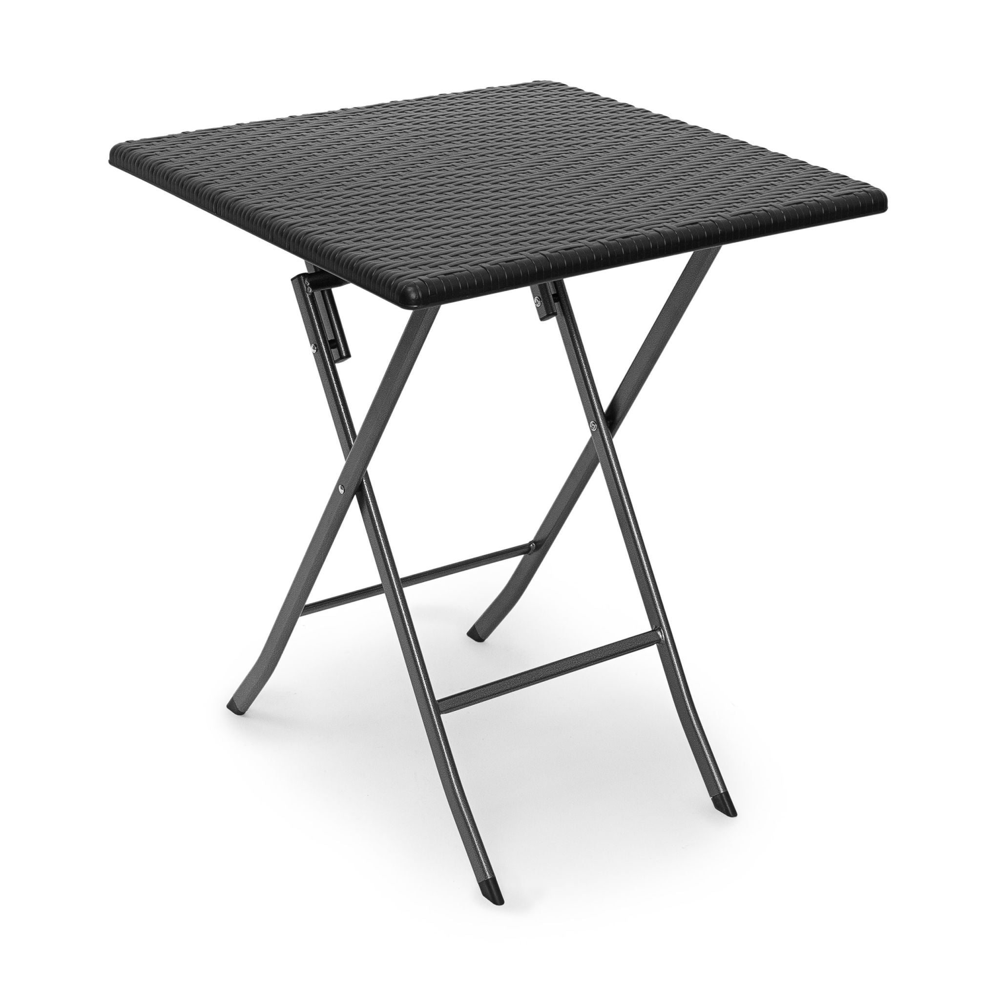 Gartentisch klappbar BASTIAN Schwarz von Relaxdays