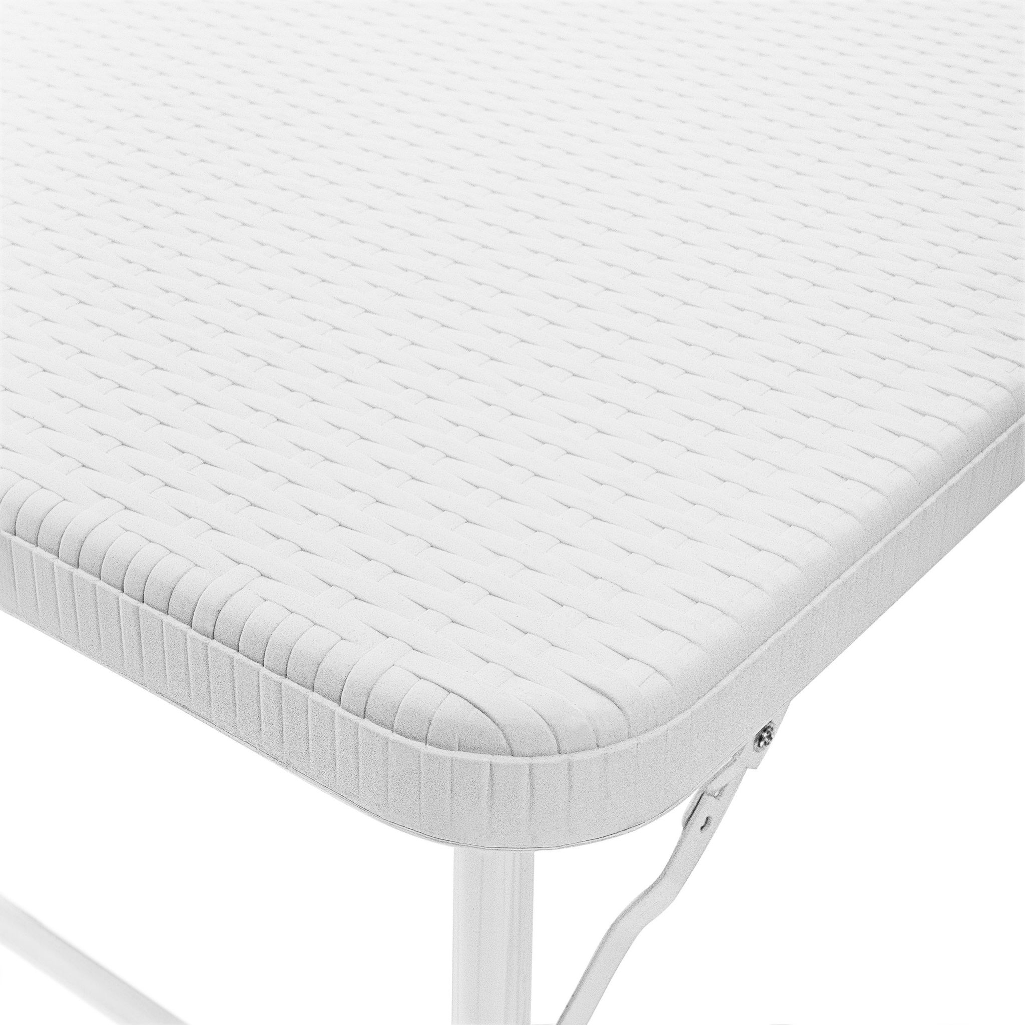 Gartentisch klappbar BASTIAN Weiss von Relaxdays