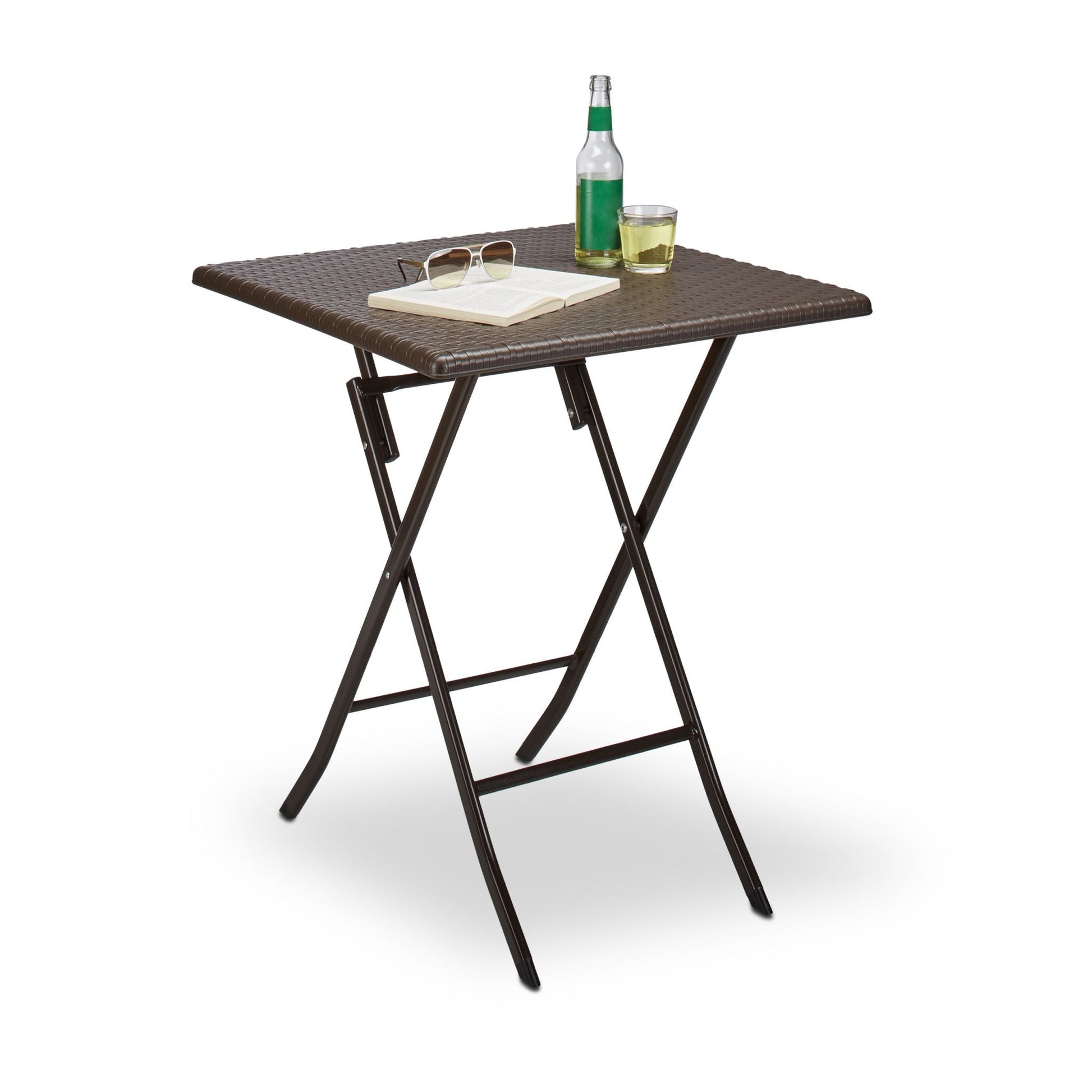 Gartentisch klappbar BASTIAN Dunkelbraun von Relaxdays