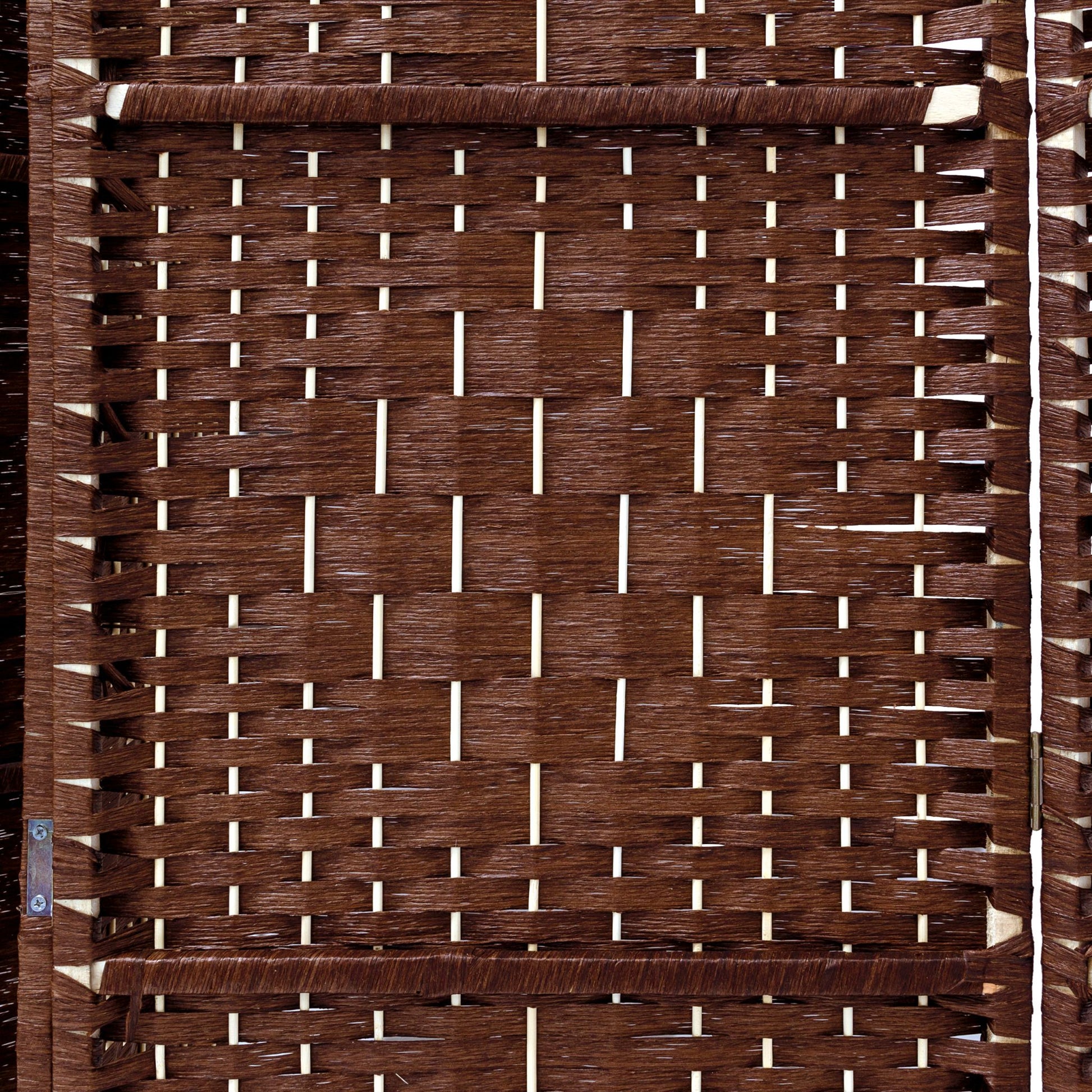 Paravent 4-teilig Braun von Relaxdays