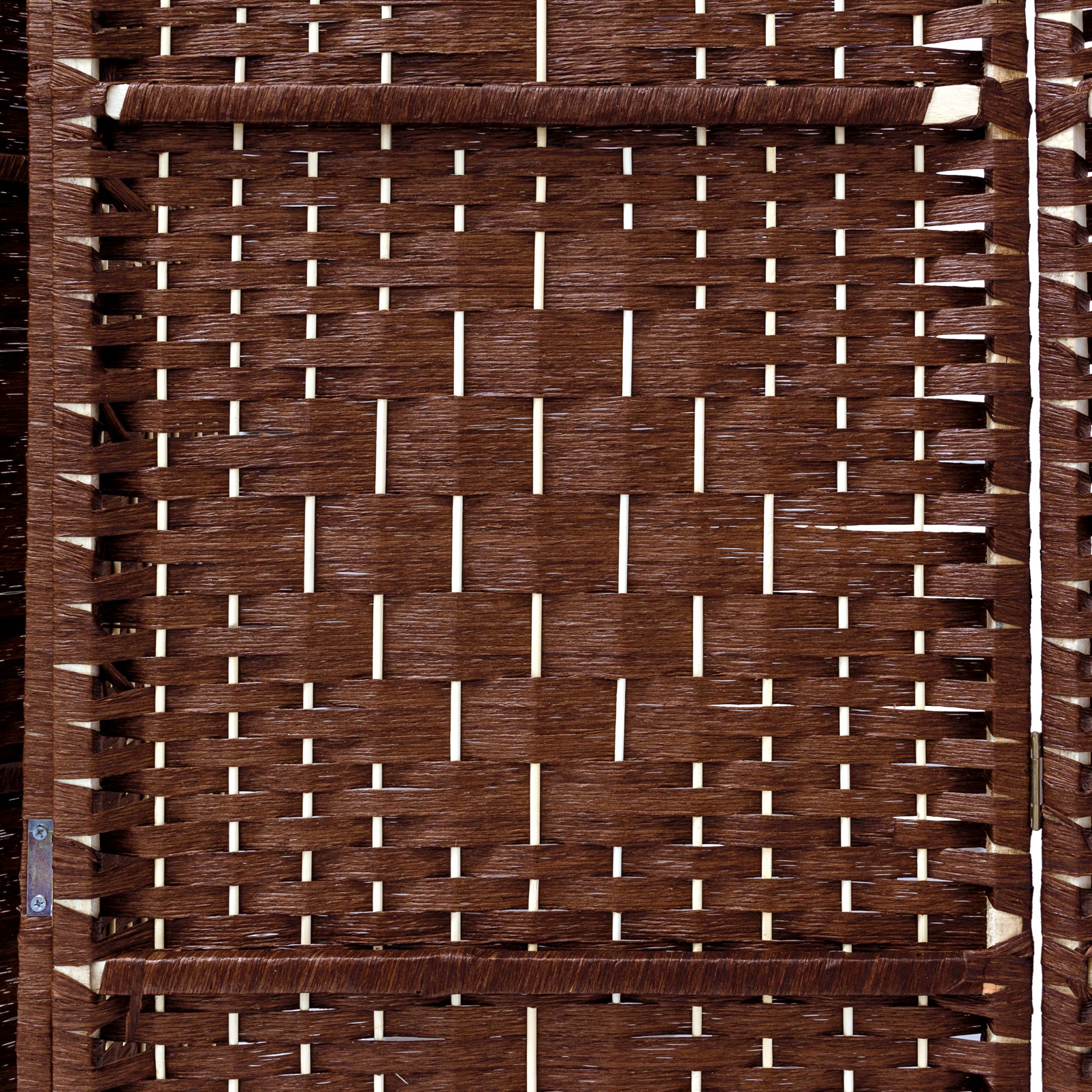 Paravent 4-teilig Braun von Relaxdays