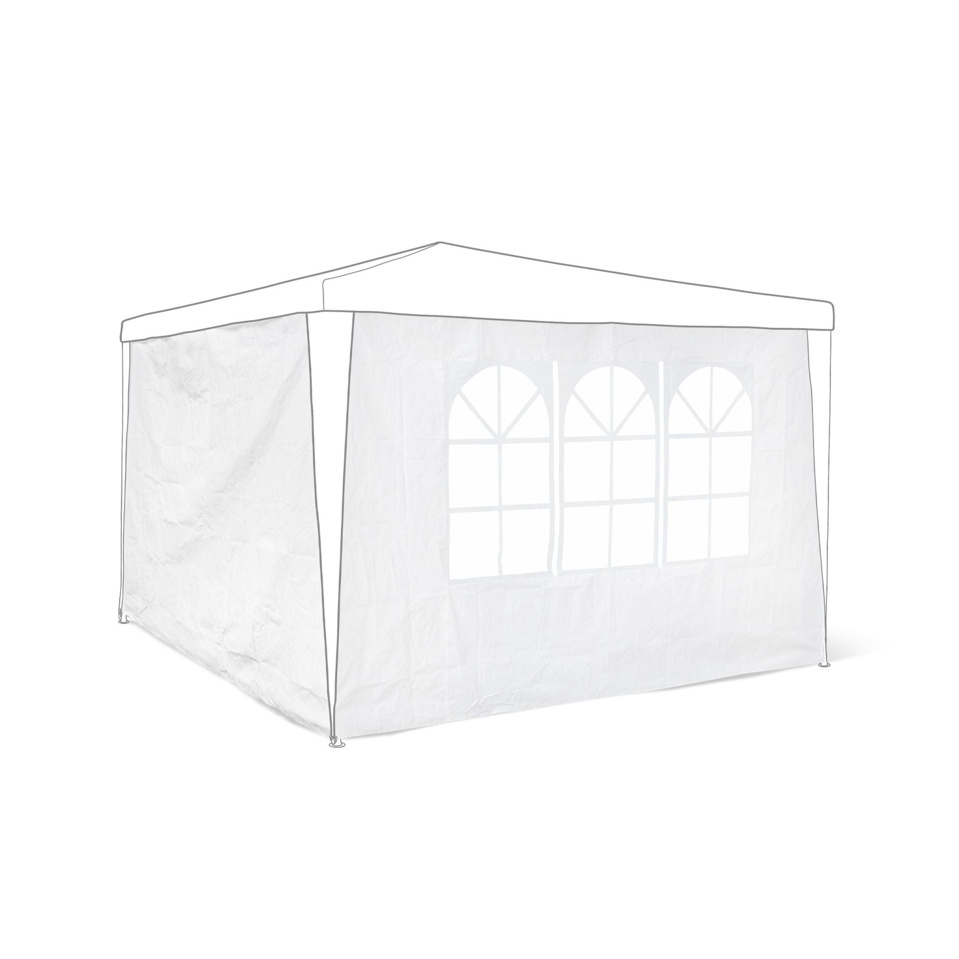 Pavillon-Seitenteile 2er-Set Weiss von Relaxdays