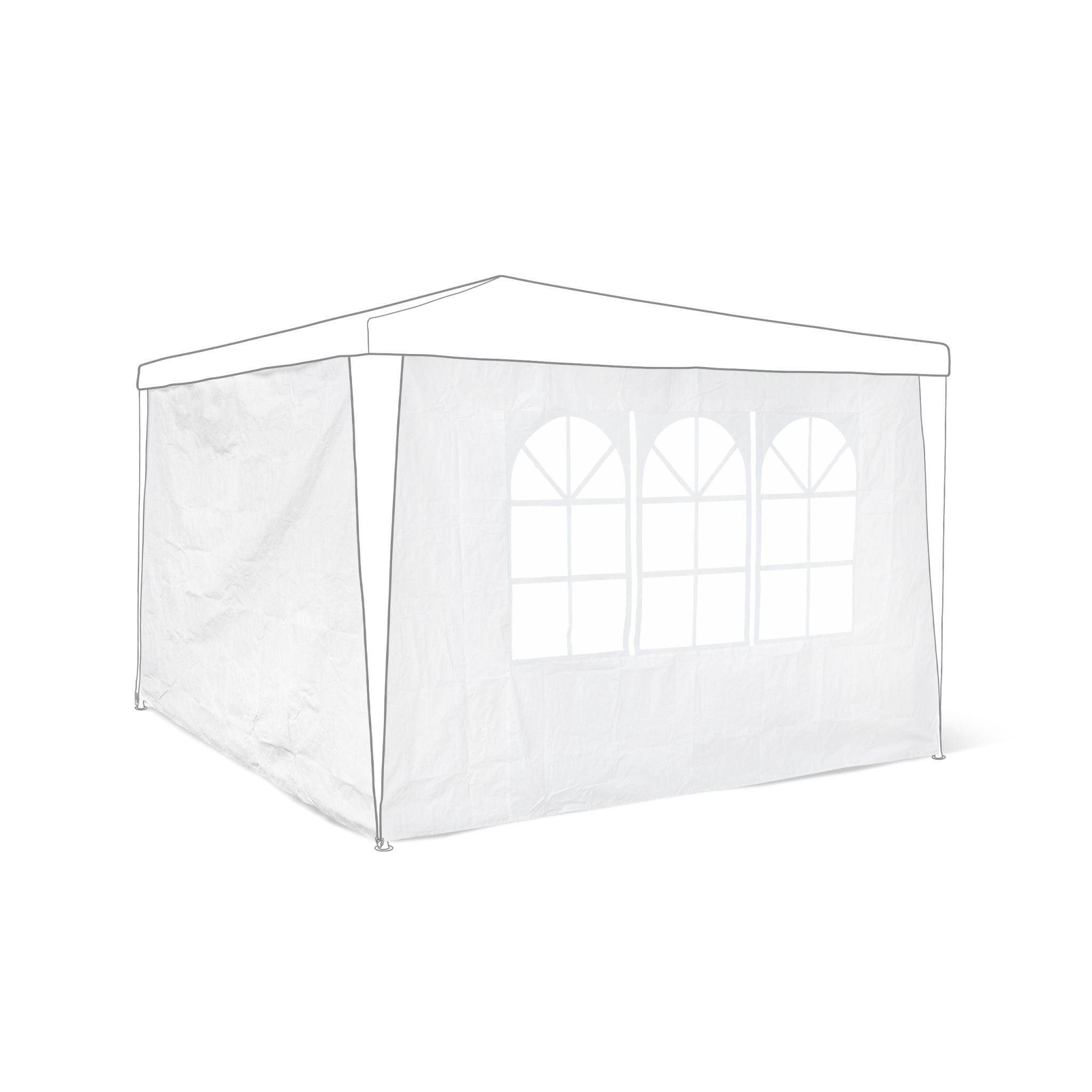 Pavillon-Seitenteile 2er-Set Weiss von Relaxdays