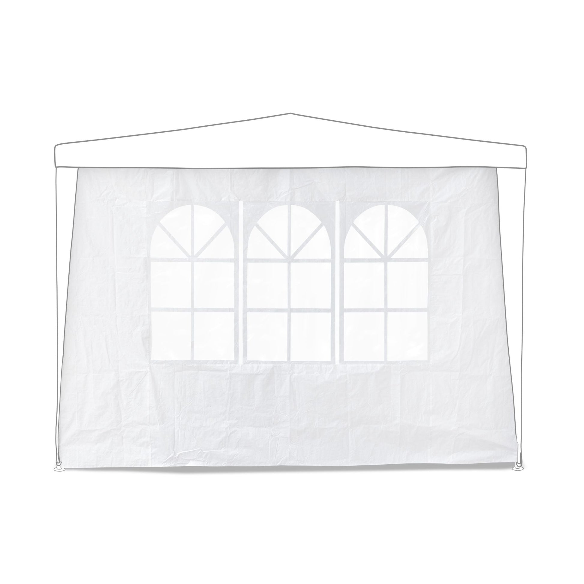 Pavillon-Seitenteile 2er-Set Weiss von Relaxdays