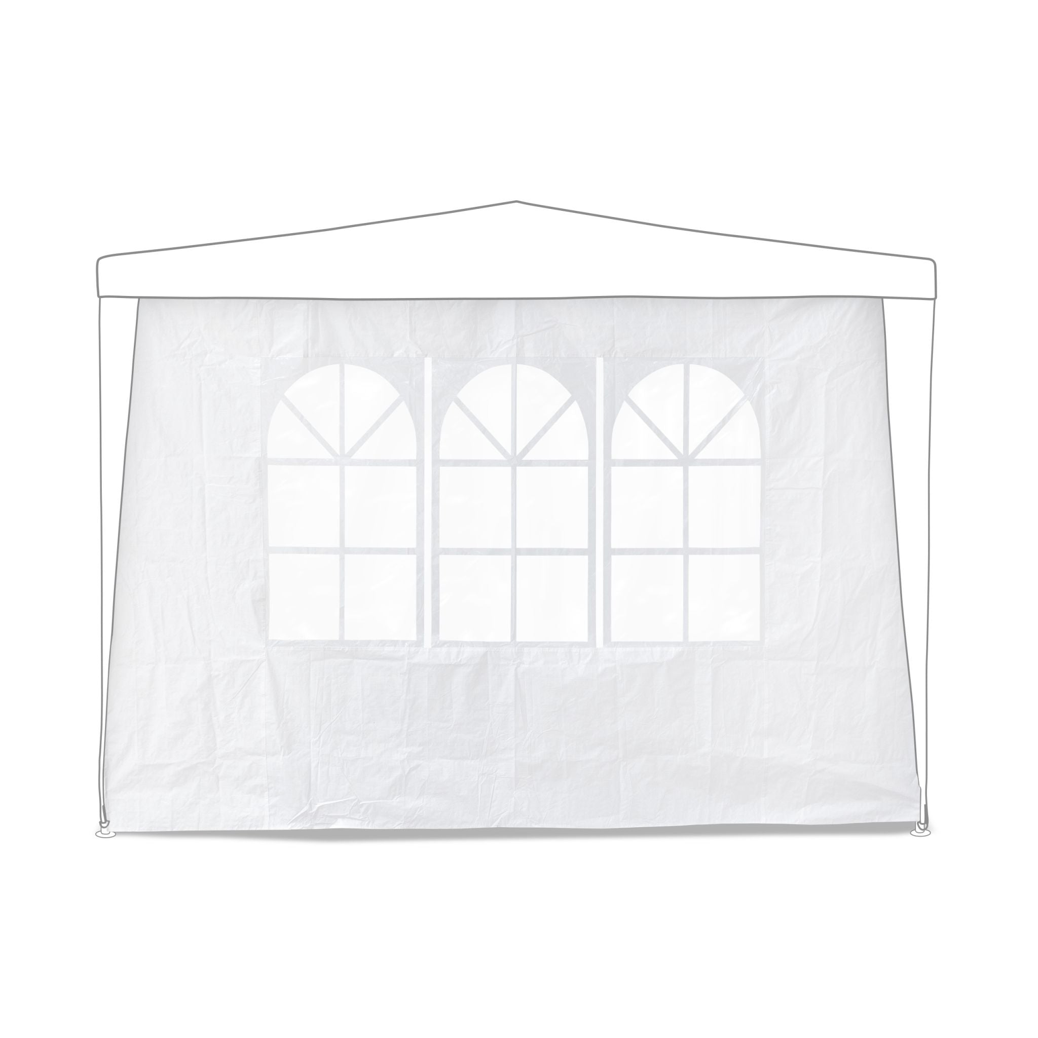 Pavillon-Seitenteile 2er-Set Weiss von Relaxdays