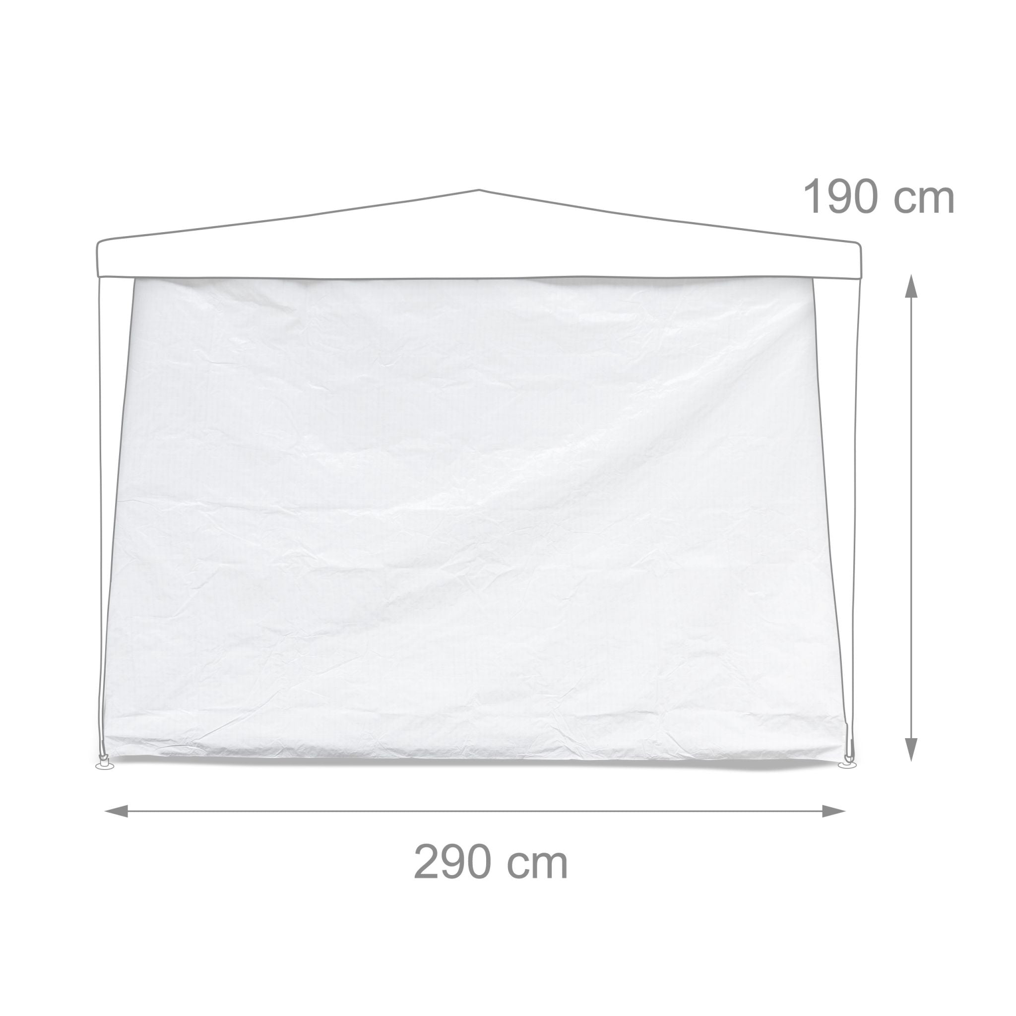 Pavillon-Seitenteile 2er-Set Weiss von Relaxdays