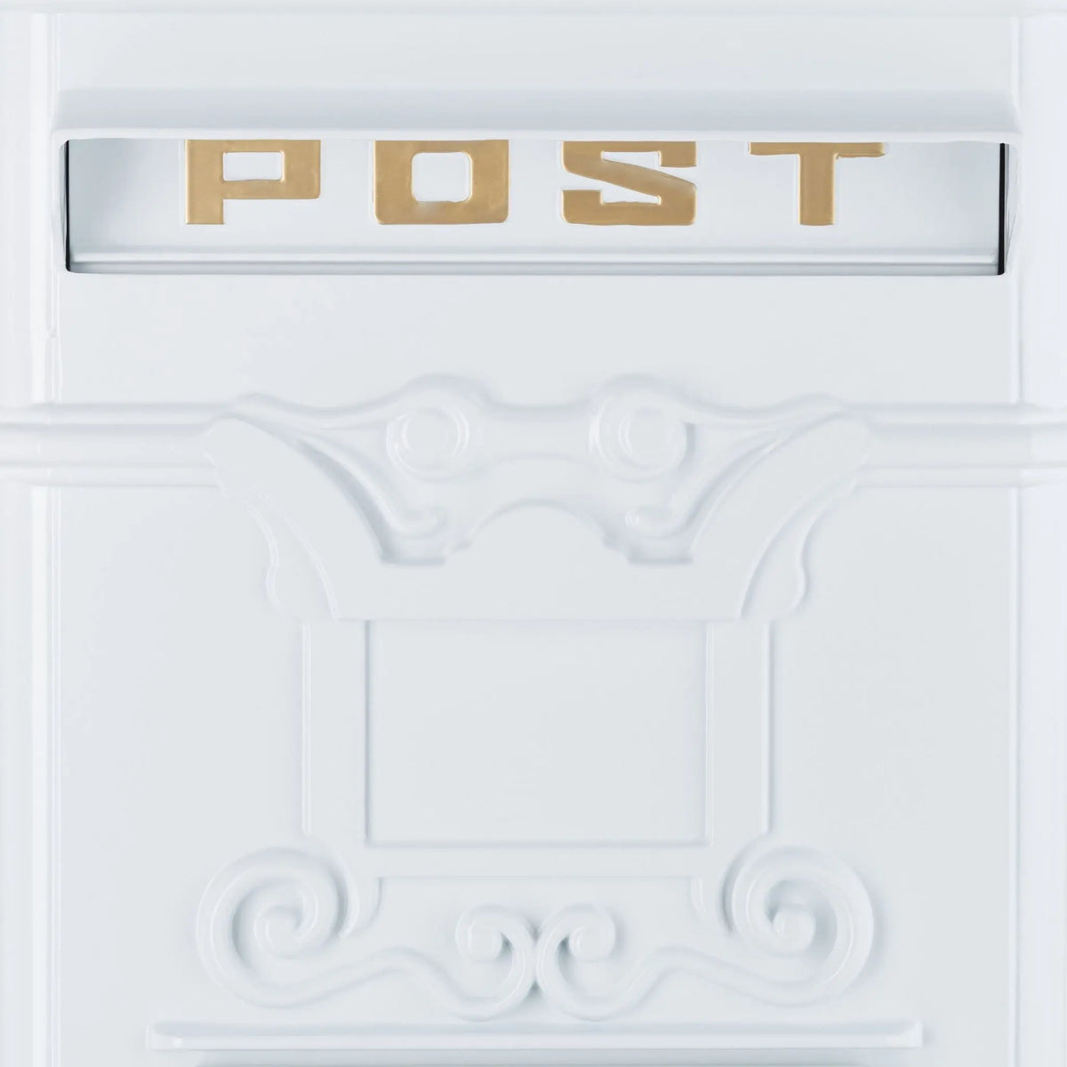 Standbriefkasten Antik Weiss-Gold von Relaxdays