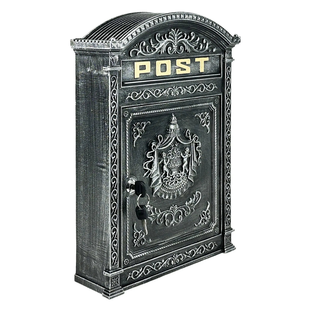 Briefkasten Antik Gold-Grau von Relaxdays