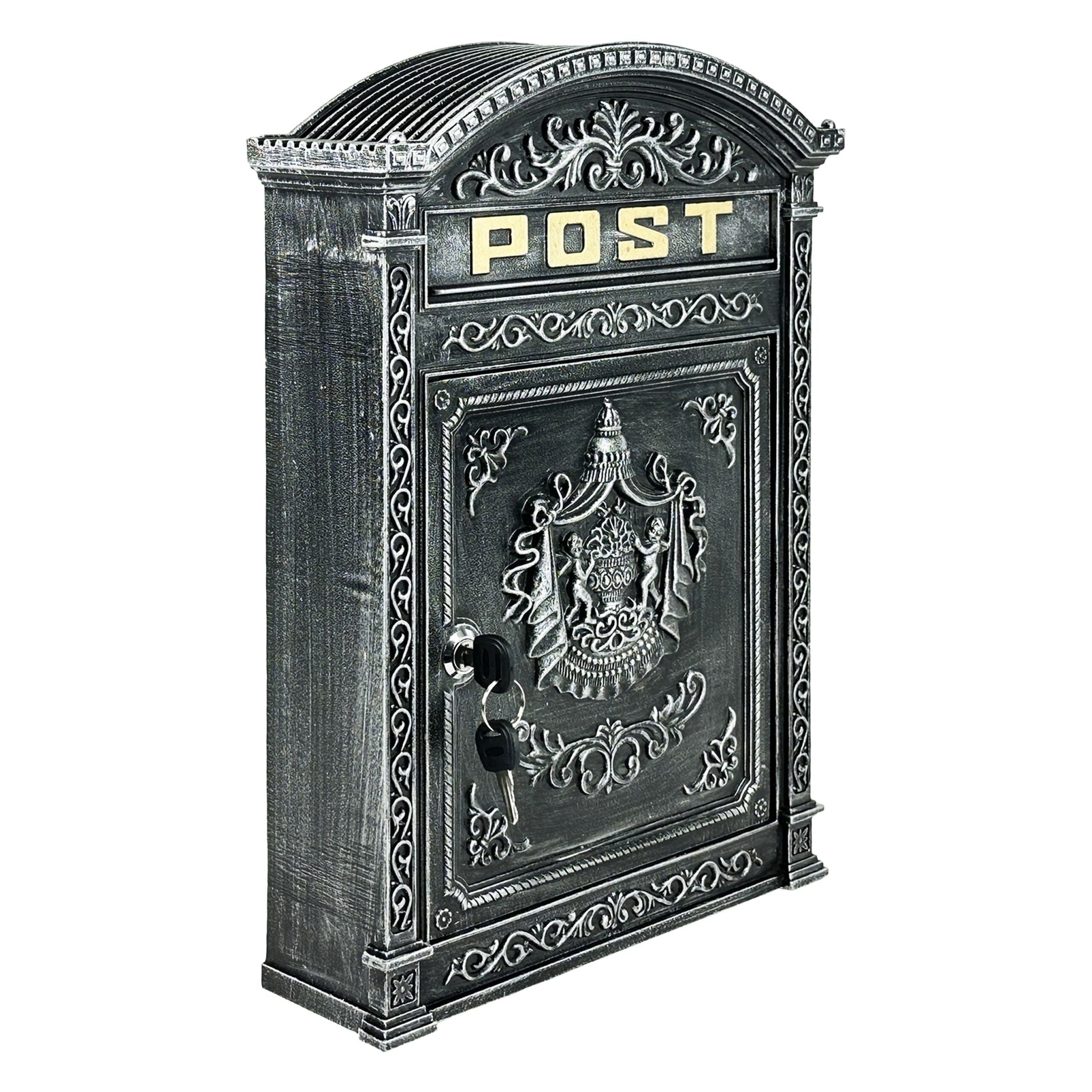 Briefkasten Antik Gold-Grau von Relaxdays