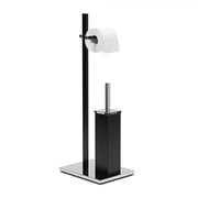 WC-Garnitur schwarz matt Schwarz-Silber