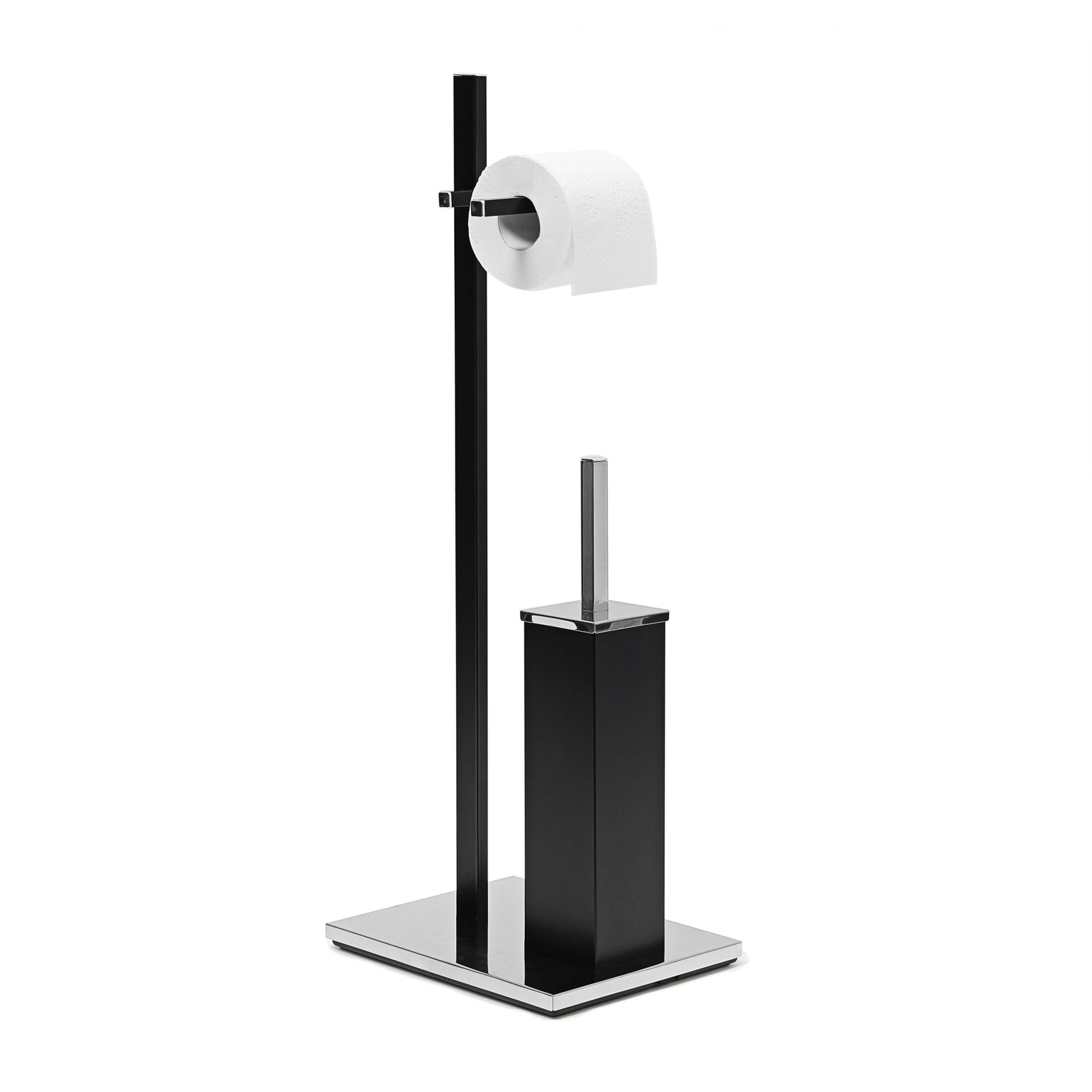 WC-Garnitur schwarz matt Schwarz-Silber