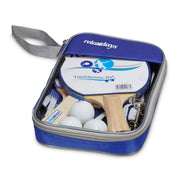 Tischtennis-Set 2 Sterne Weiss-Blau-Hellbraun von Relaxdays