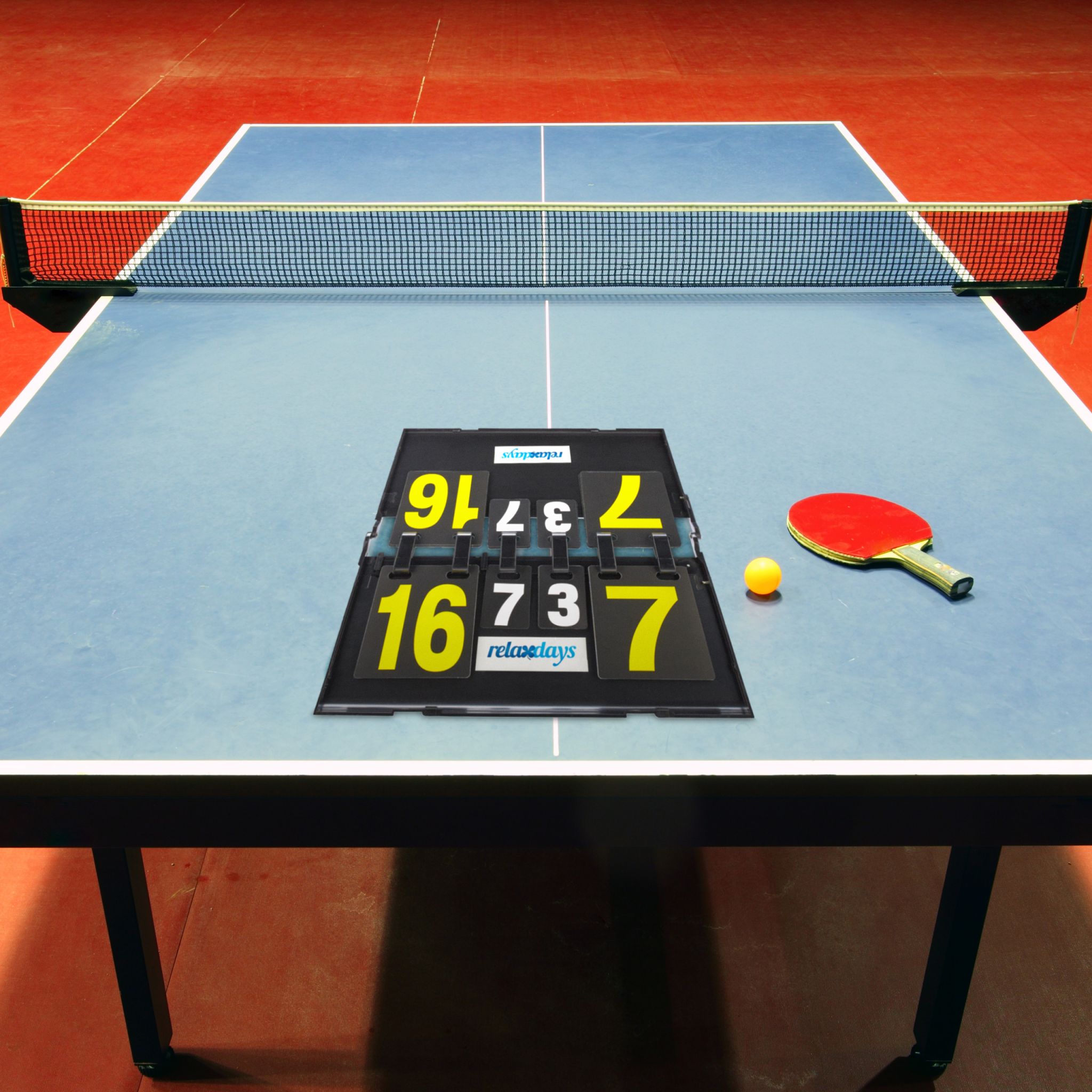 Zählgerät Tischtennis zum Hinstellen Weiss-Gelb-Schwarz von Relaxdays