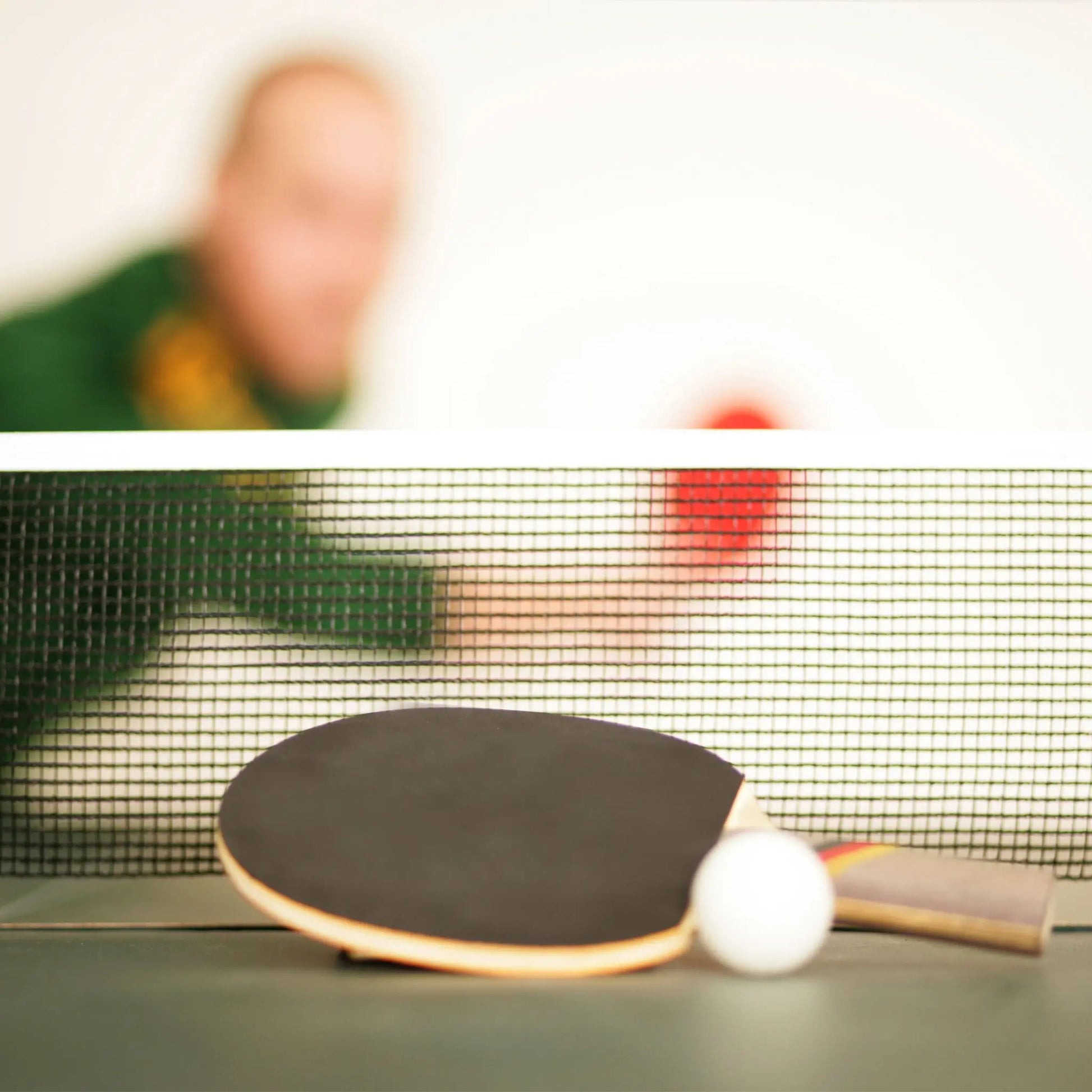 Tischtennisnetz zum Klemmen Weiss-Dunkelgrün-Grün von Relaxdays