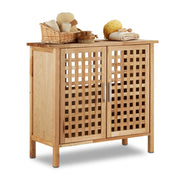 Waschbeckenunterschrank Walnuss Hellbraun-Silber von Relaxdays