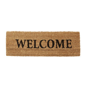 Fussmatte schmal WELCOME Hellbraun-Schwarz von Relaxdays