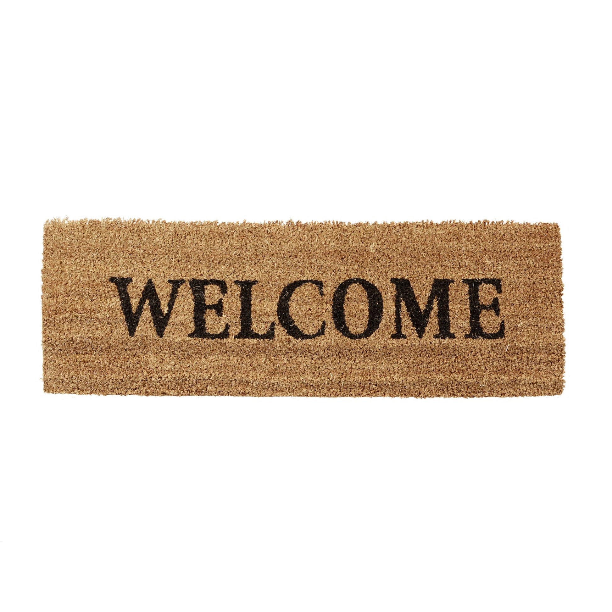 Fussmatte schmal WELCOME Hellbraun-Schwarz von Relaxdays