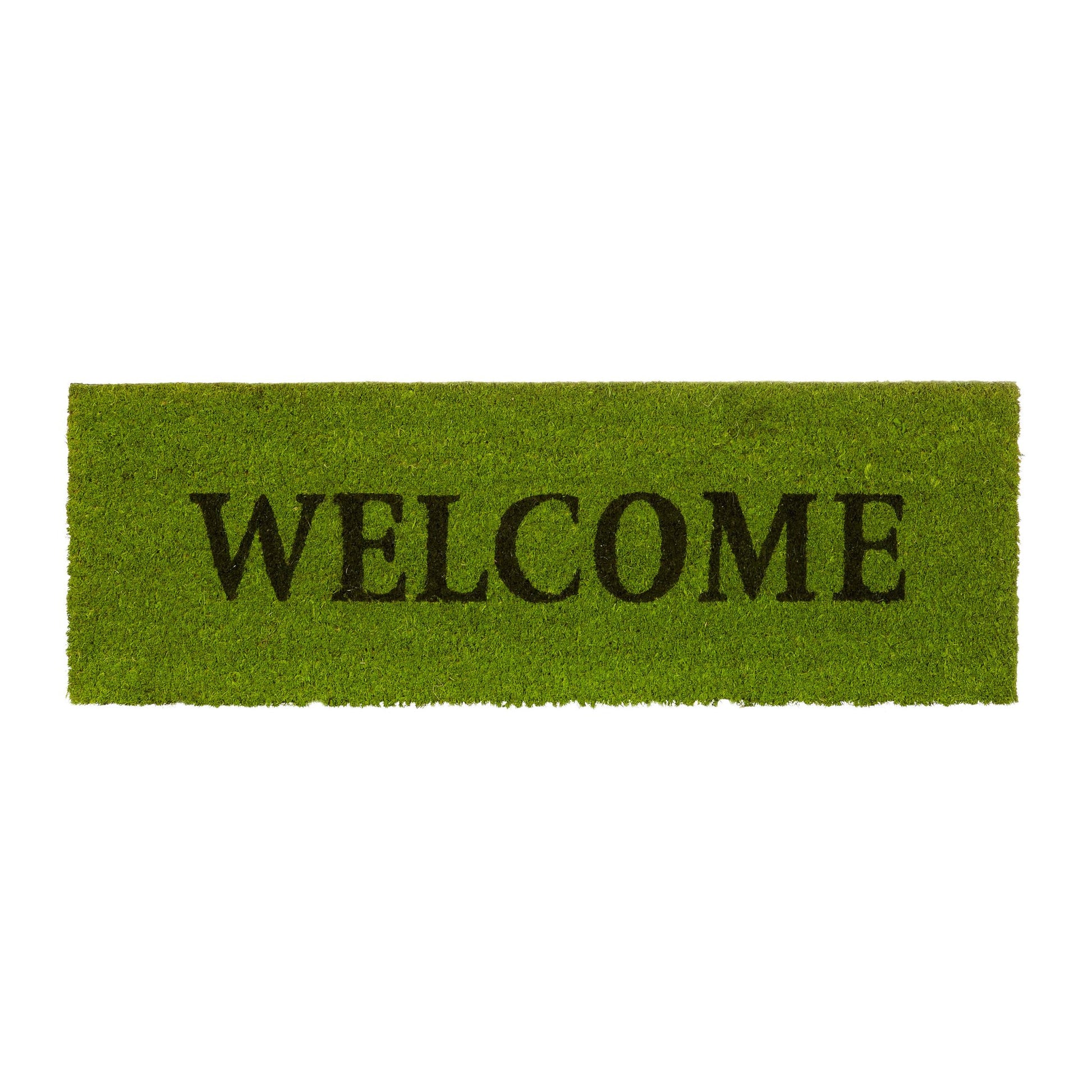 Fussmatte schmal WELCOME Grün-Hellbraun von Relaxdays