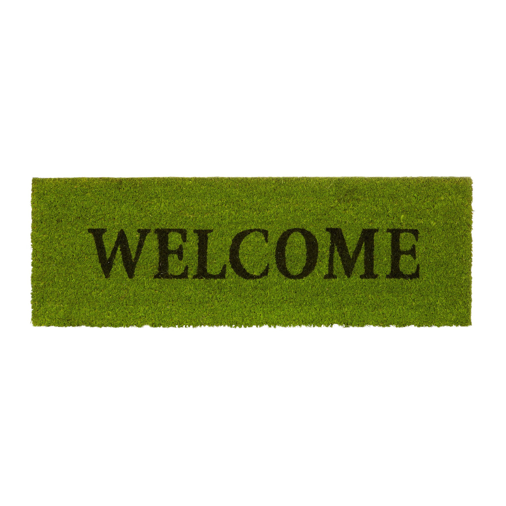 Fussmatte schmal WELCOME Grün-Hellbraun von Relaxdays