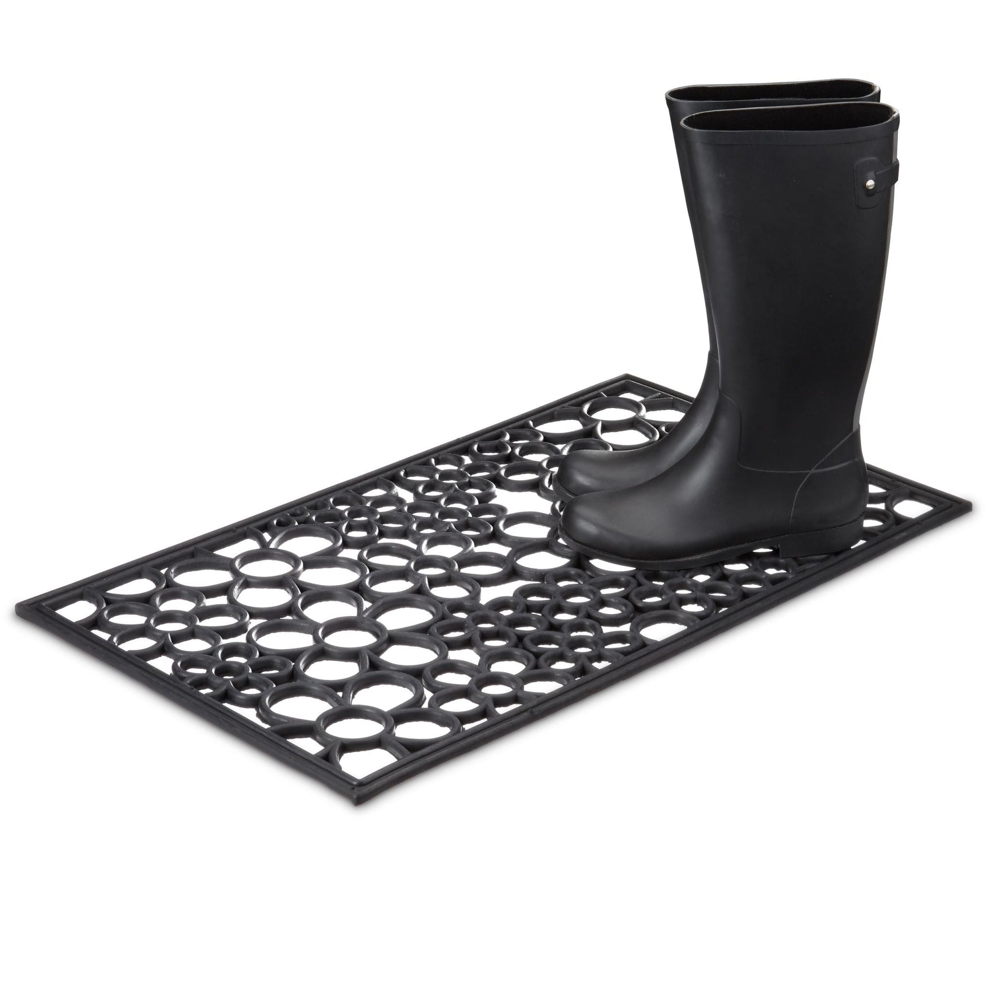 Fussabtreter Gummi Schwarz von Relaxdays