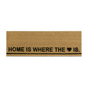 Fussmatte lang HOME IS WHERE... Hellbraun-Schwarz von Relaxdays