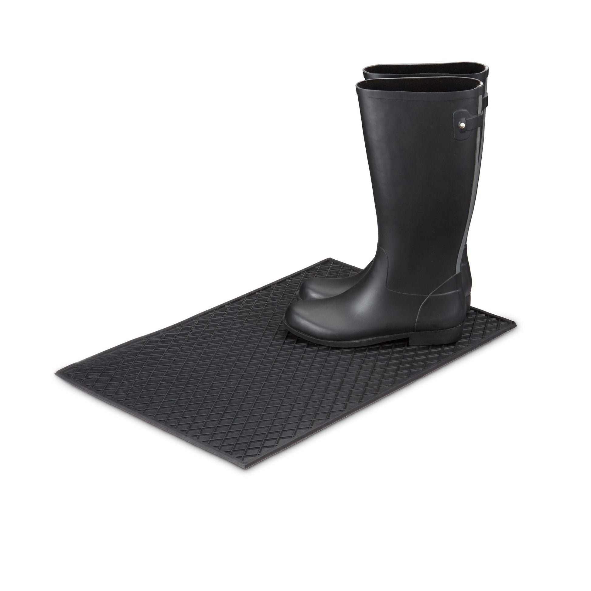 Gummi Fussmatte Schwarz von Relaxdays