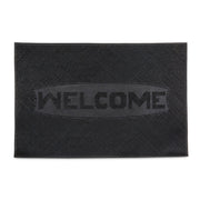Gummi Fussmatte WELCOME Schwarz von Relaxdays
