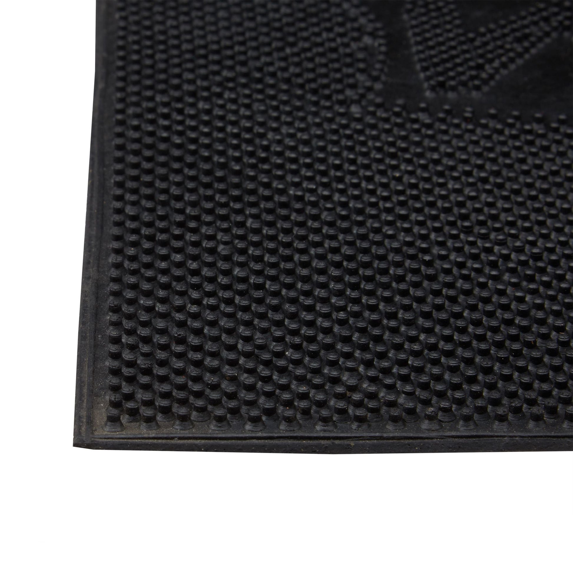 Gummi Fussmatte WELCOME Schwarz von Relaxdays