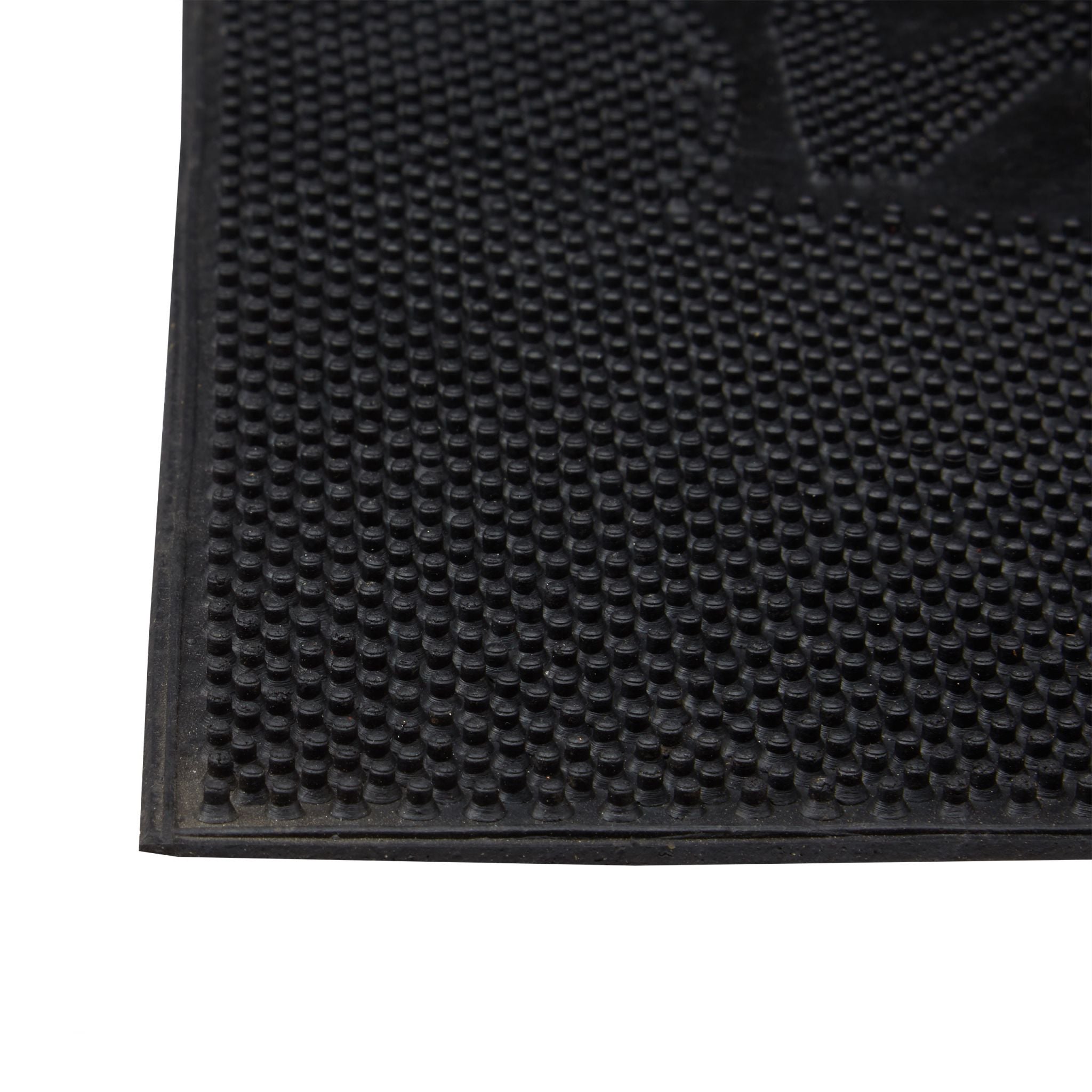 Gummi Fussmatte WELCOME Schwarz von Relaxdays