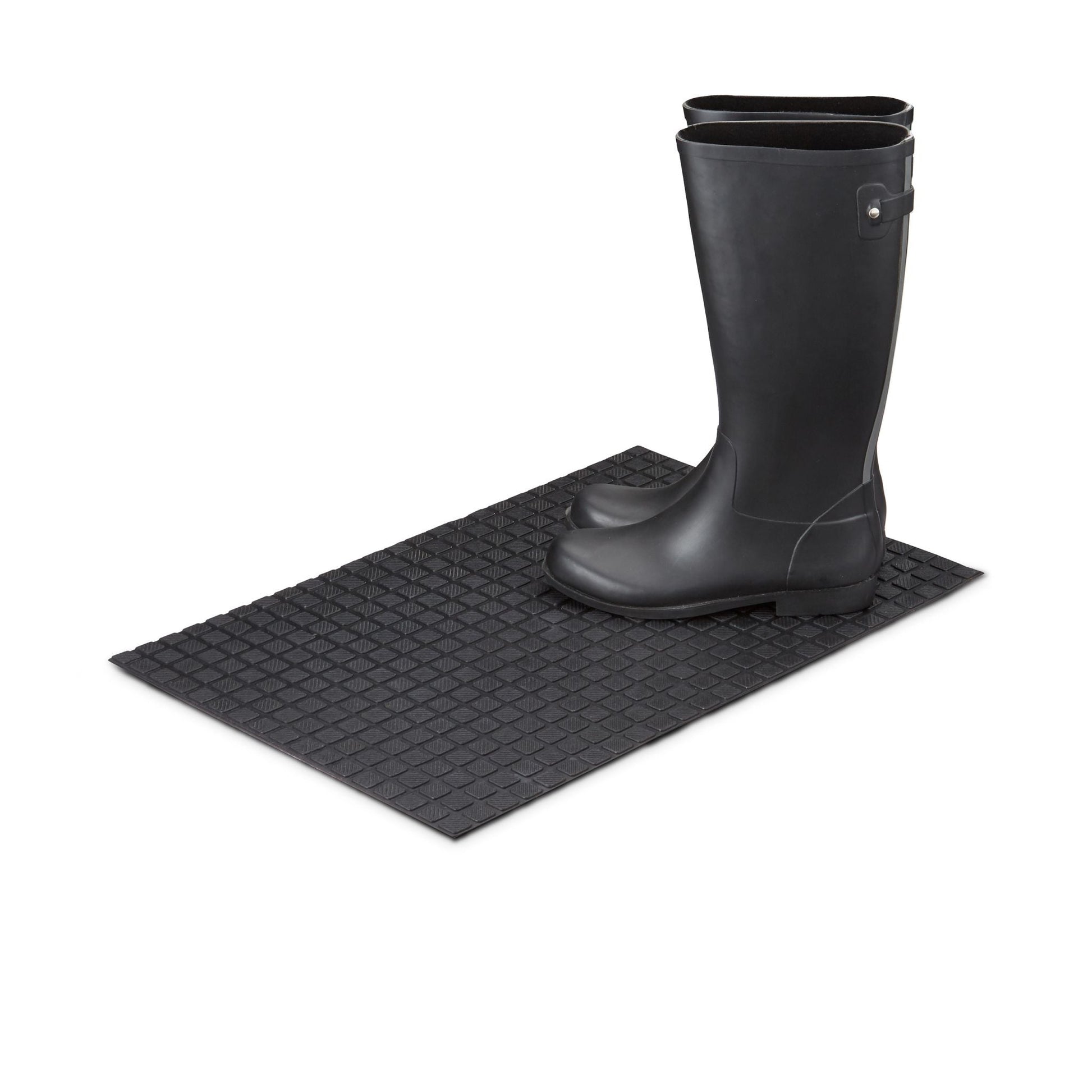 Gummi Fussmatte Schwarz von Relaxdays