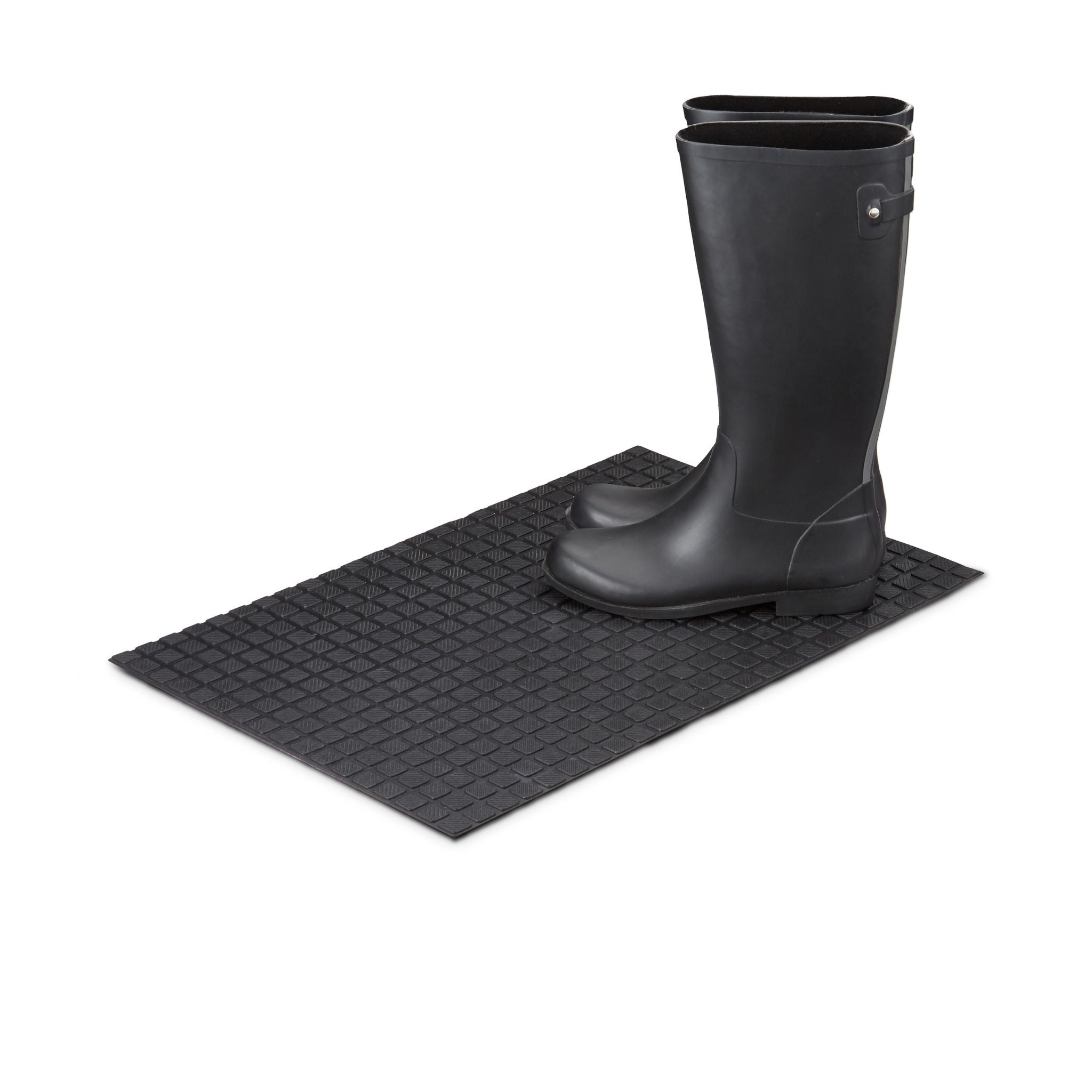 Gummi Fussmatte Schwarz von Relaxdays