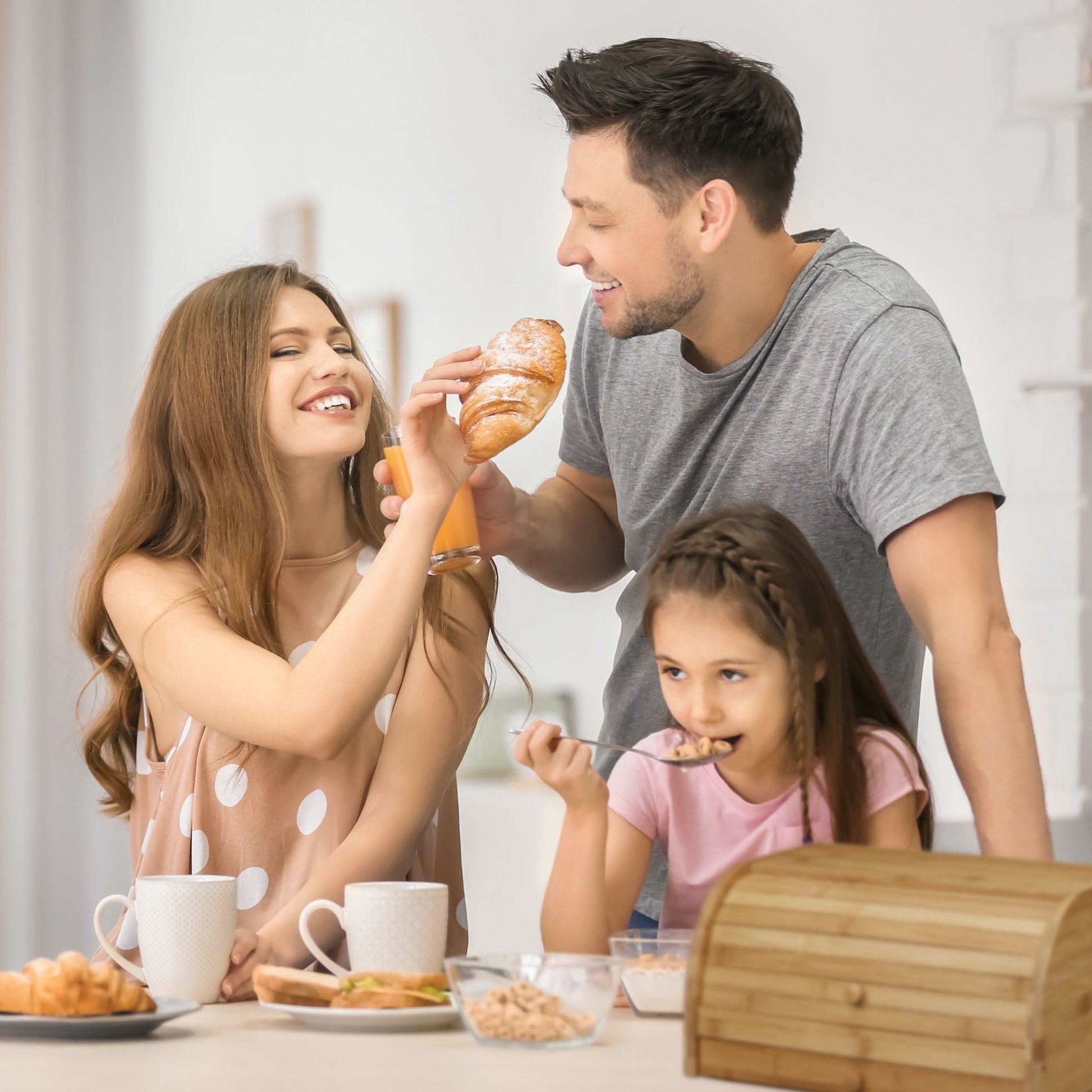 Rollbrotkasten mit Schublade Bambus Hellbraun von Relaxdays