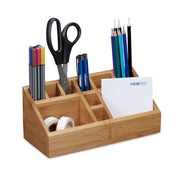 Schreibtischorganizer Bambus Hellbraun von Relaxdays