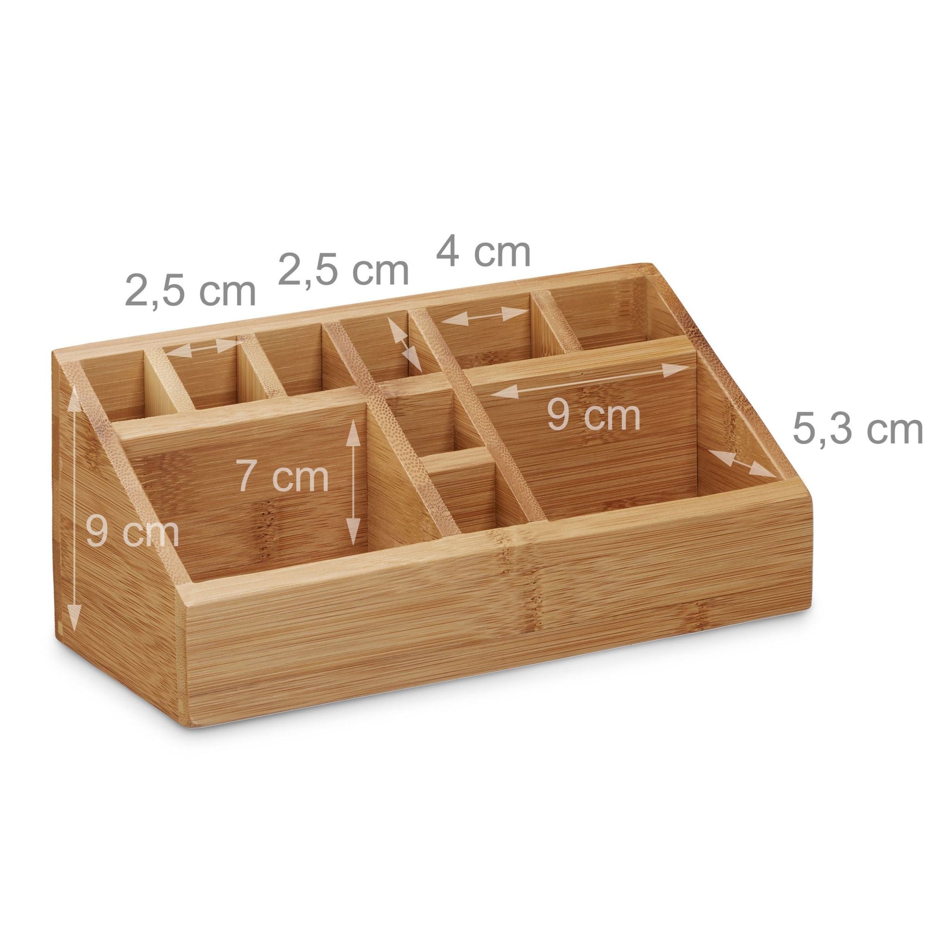 Schreibtischorganizer Bambus Hellbraun von Relaxdays