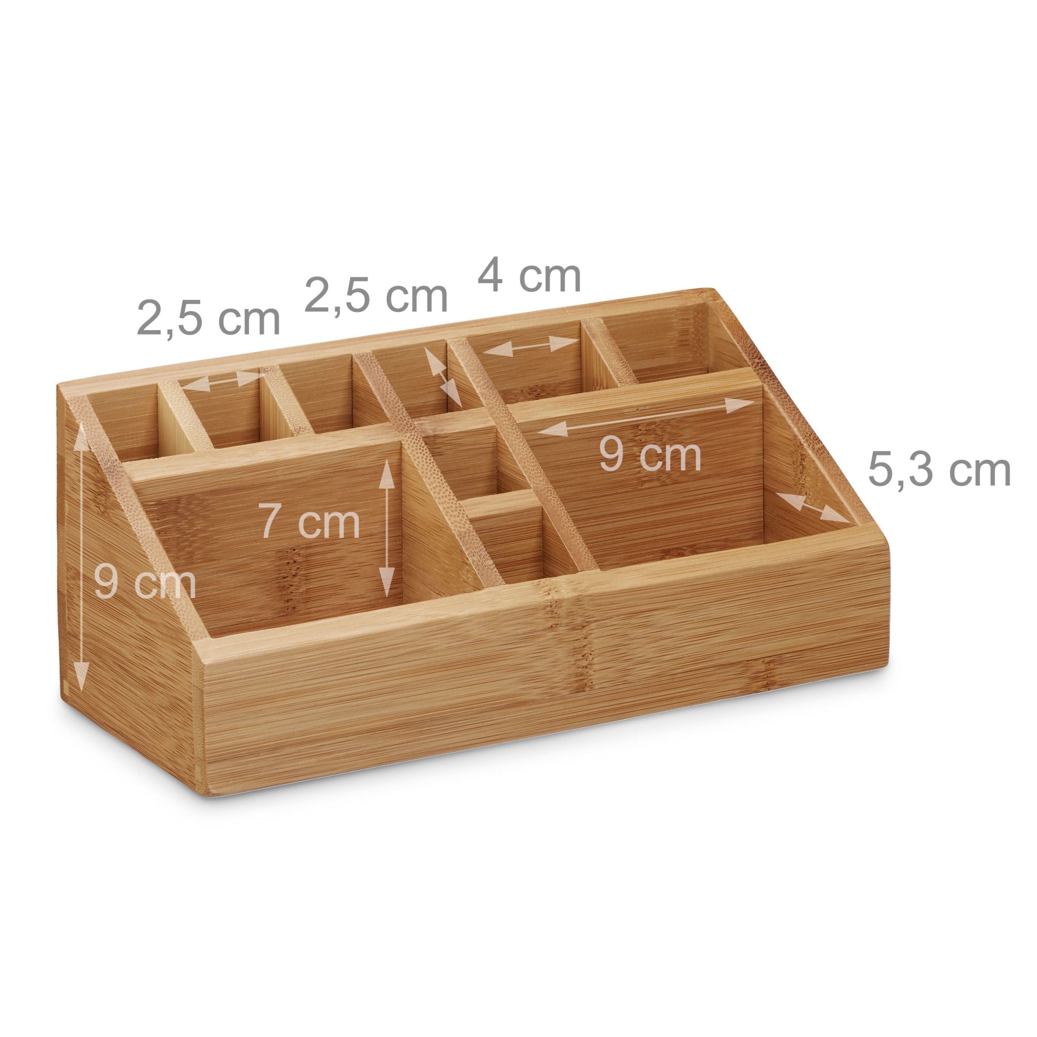 Schreibtischorganizer Bambus Hellbraun von Relaxdays