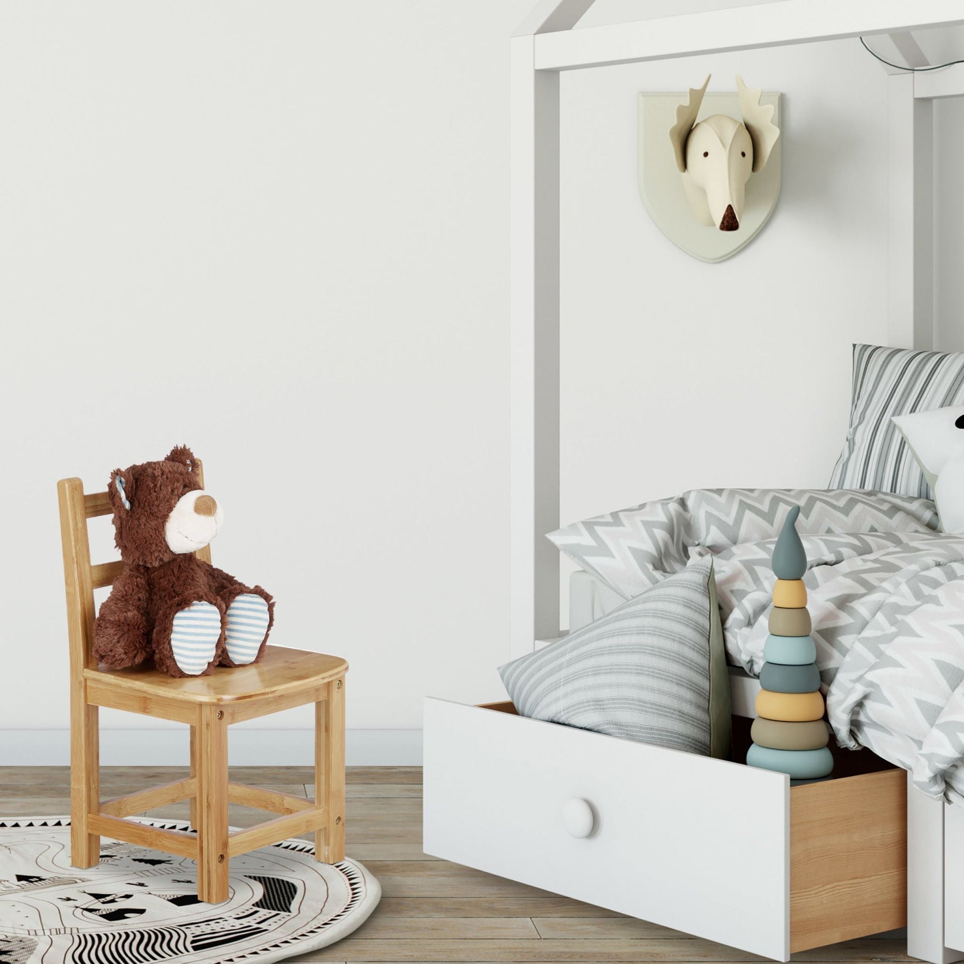 Kinderstuhl RUSTICO natur Hellbraun von Relaxdays