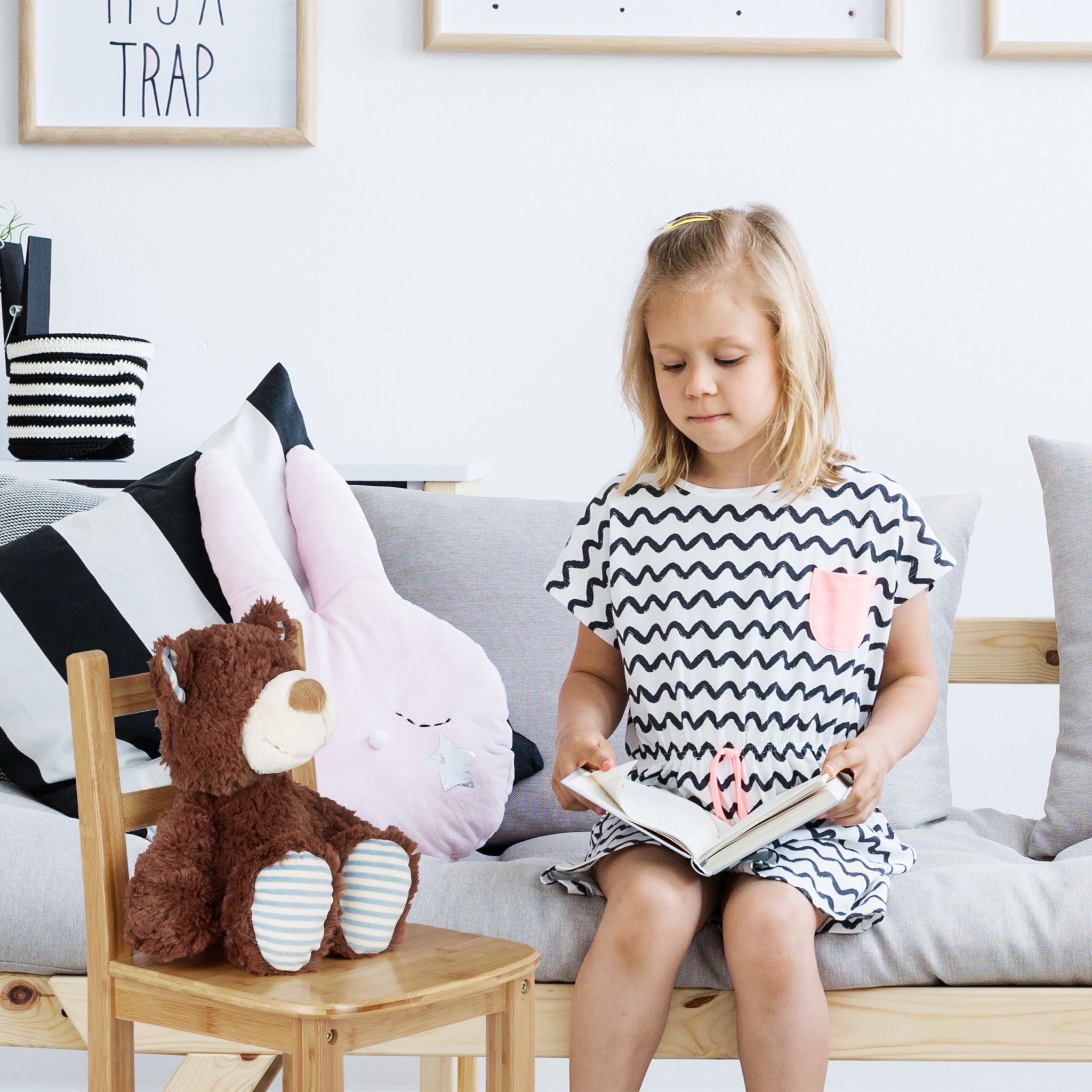 Kinderstuhl RUSTICO natur Hellbraun von Relaxdays