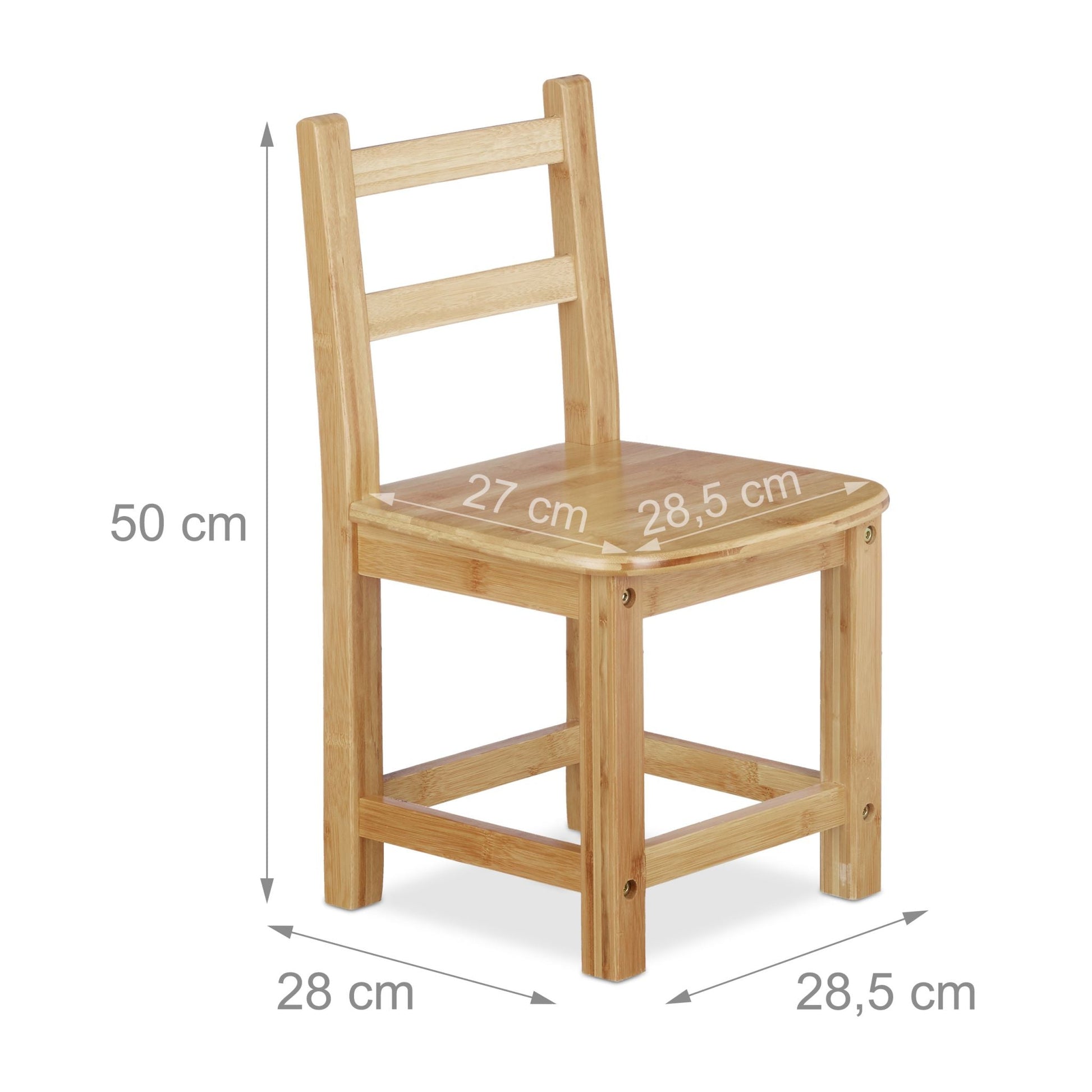 Kinderstuhl RUSTICO natur Hellbraun von Relaxdays