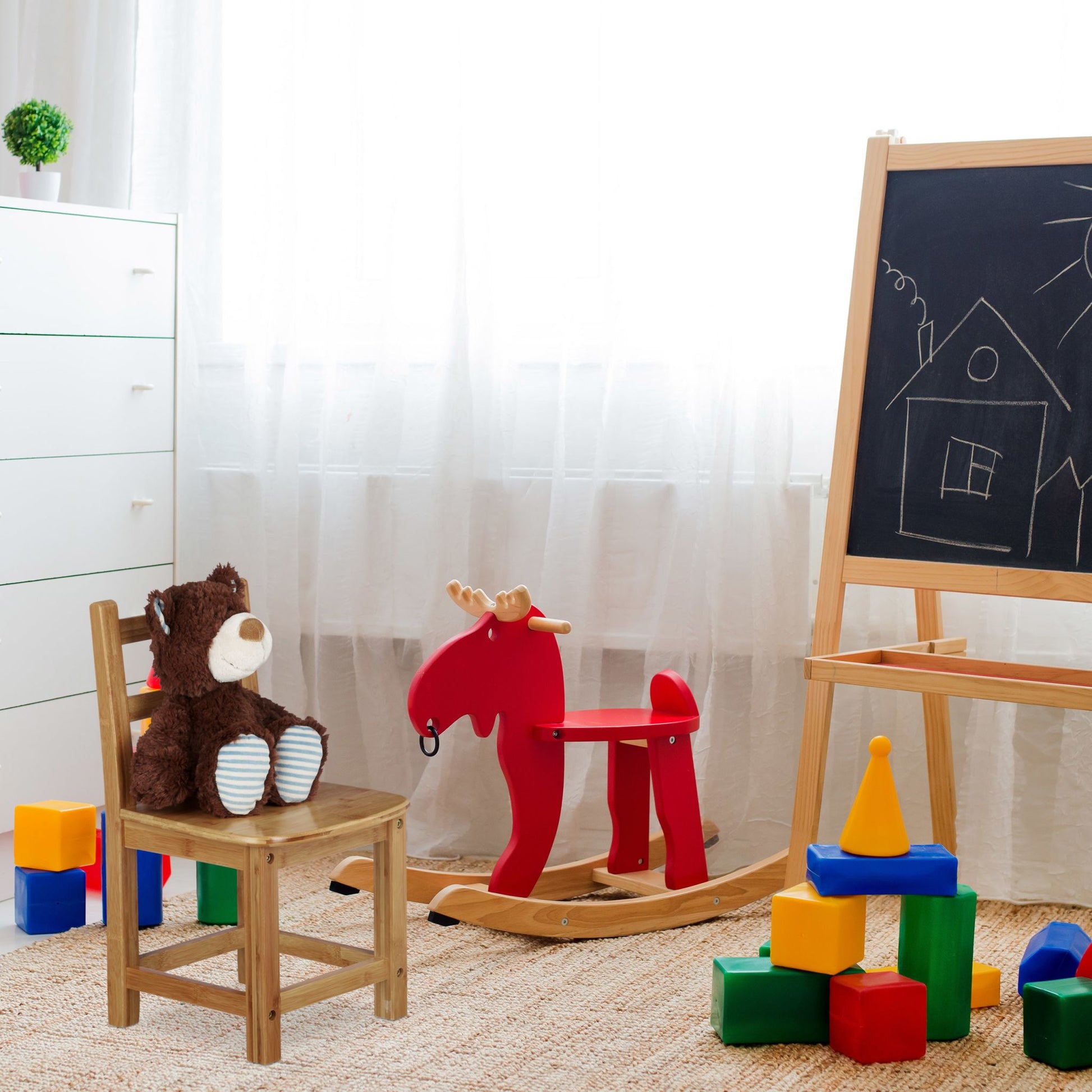 Kinderstuhl RUSTICO natur Hellbraun von Relaxdays