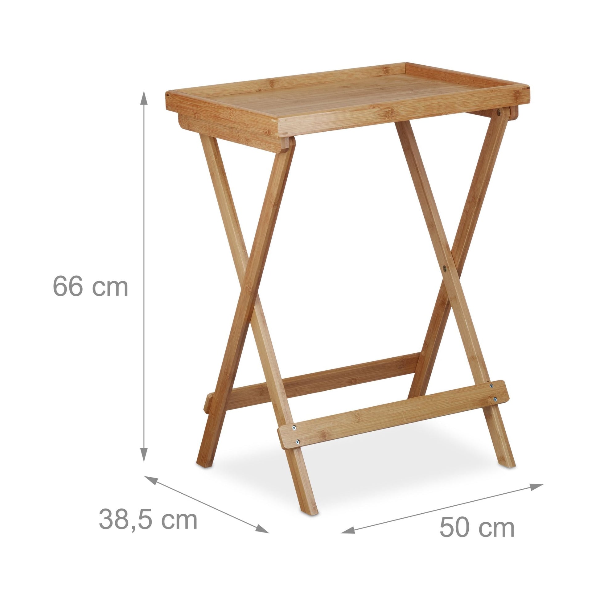 Tabletttisch Bambus Hellbraun von Relaxdays