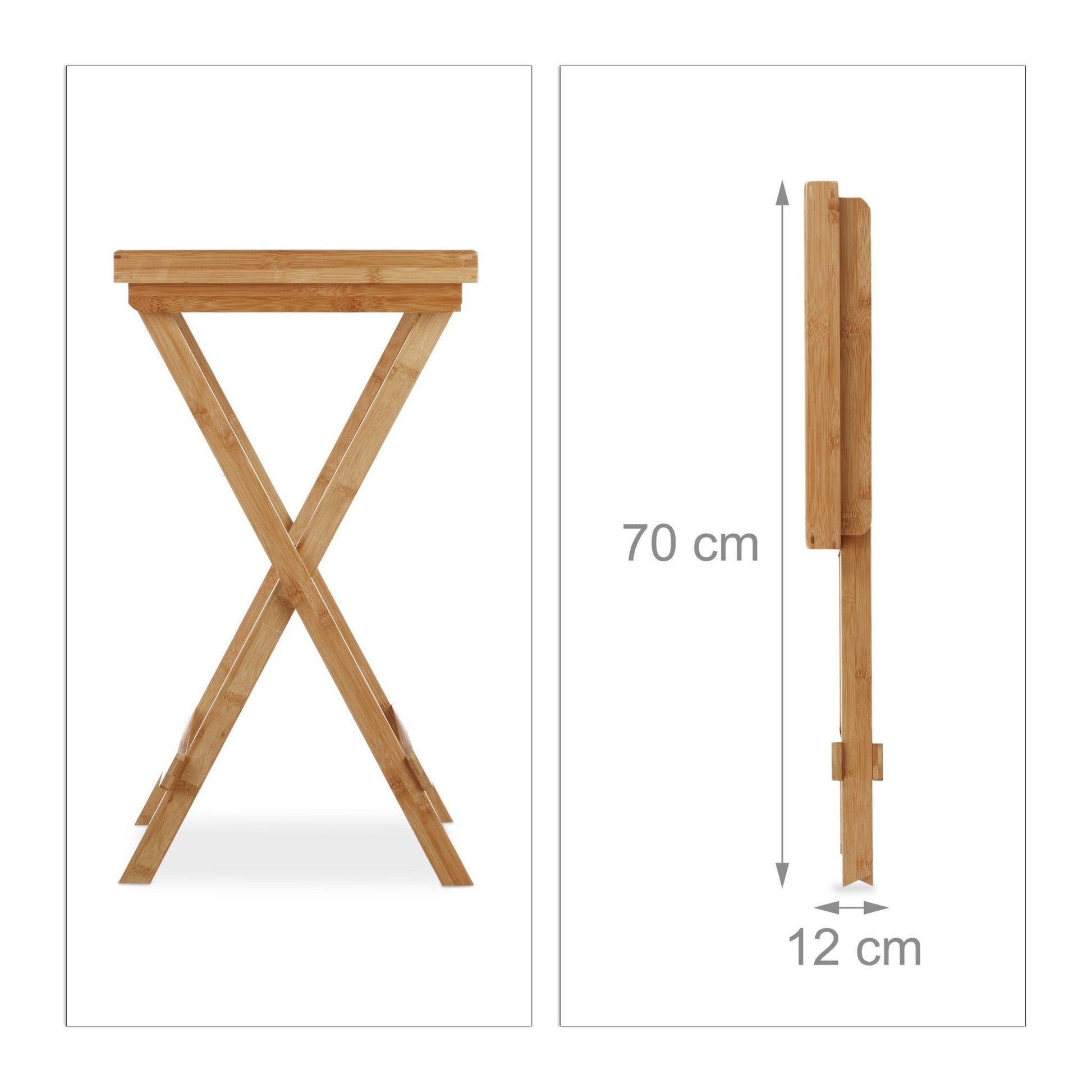 Tabletttisch Bambus Hellbraun von Relaxdays
