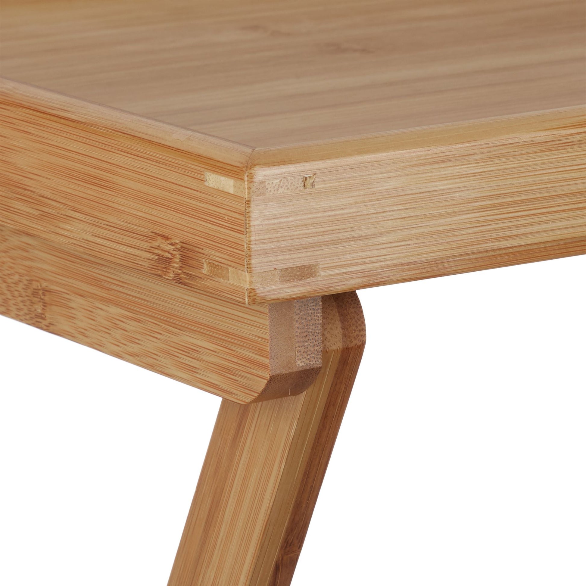 Tabletttisch Bambus Hellbraun von Relaxdays