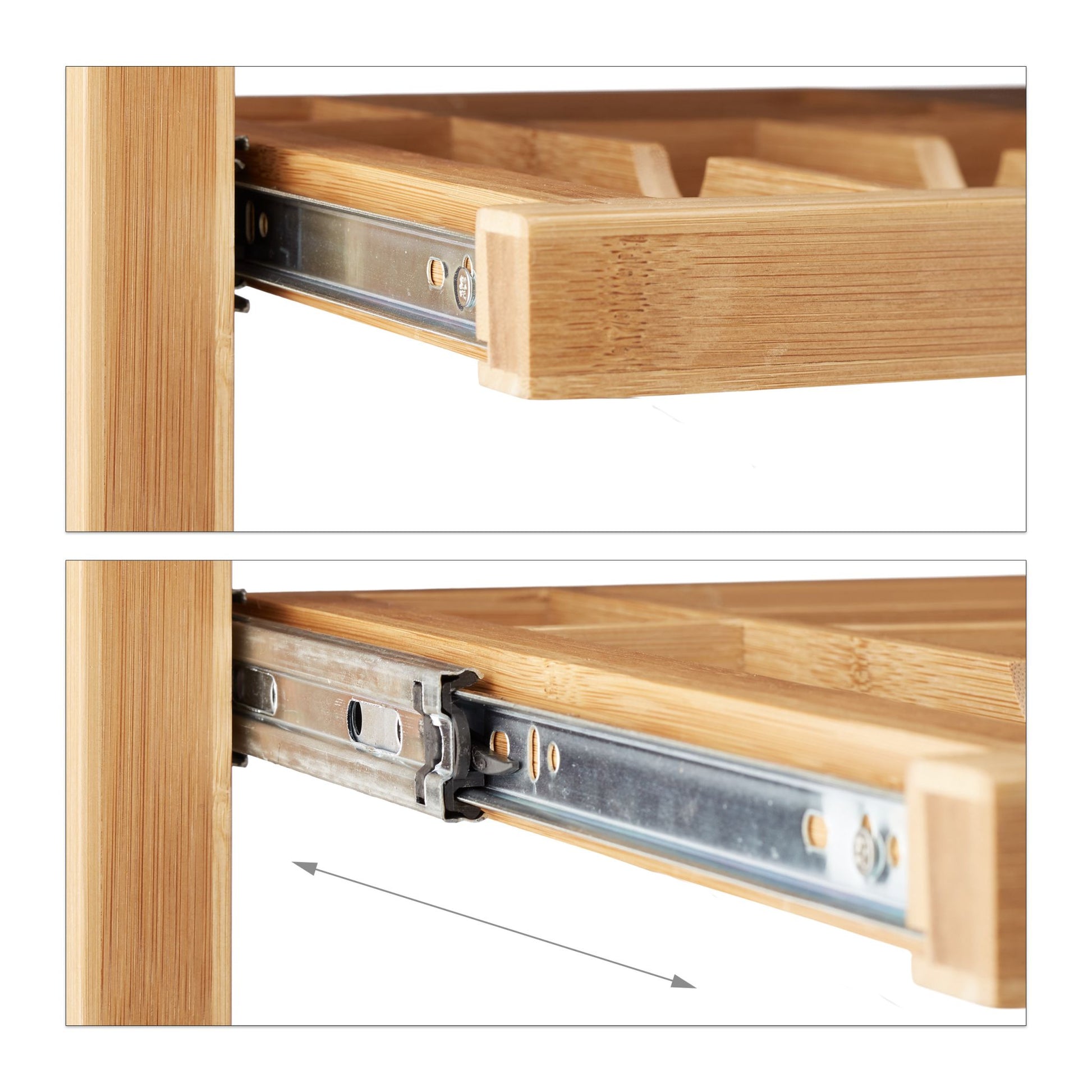 Computertisch Holz mit Tastaturauszug Hellbraun-Schwarz von Relaxdays