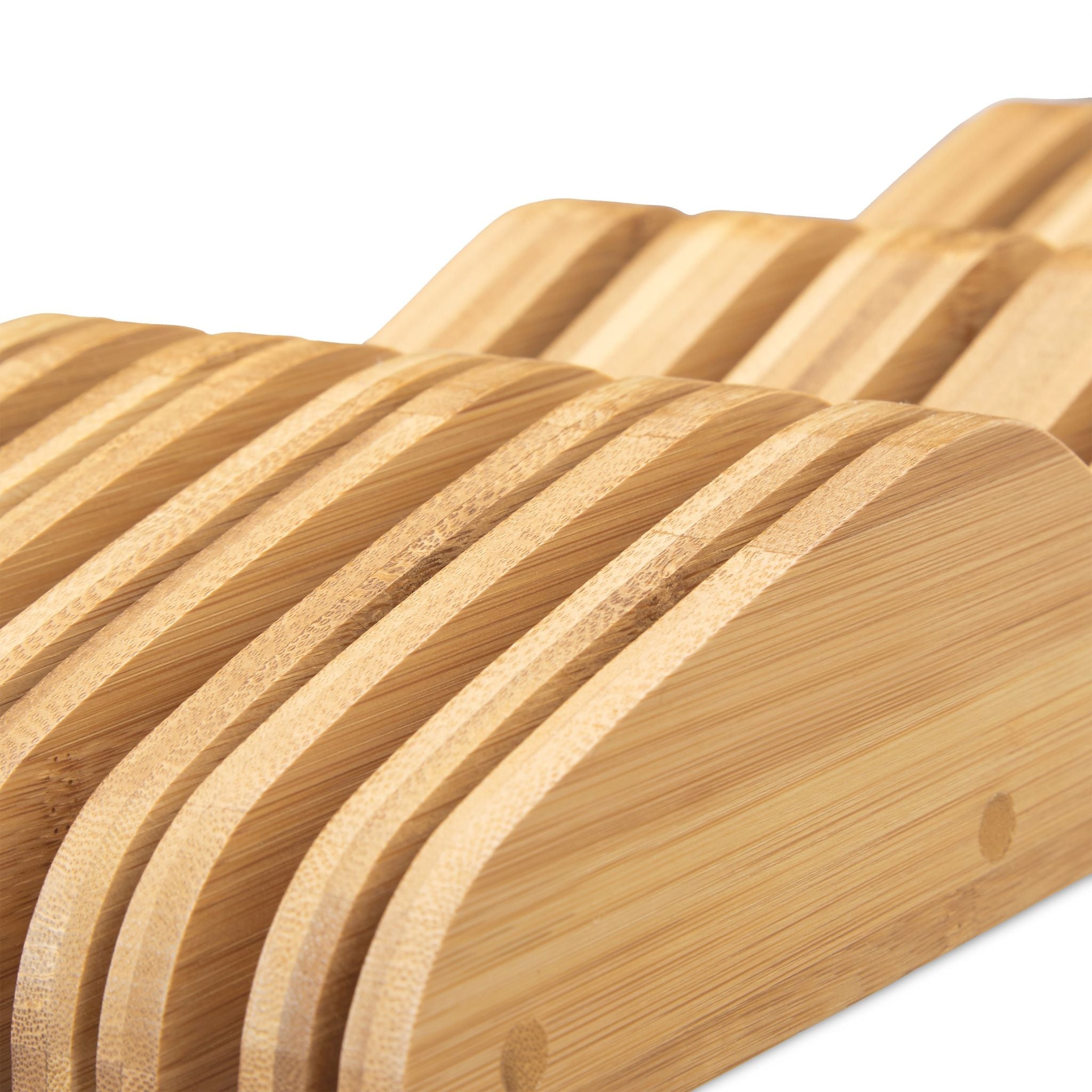 Messerblock Bambus für Schublade Hellbraun von Relaxdays
