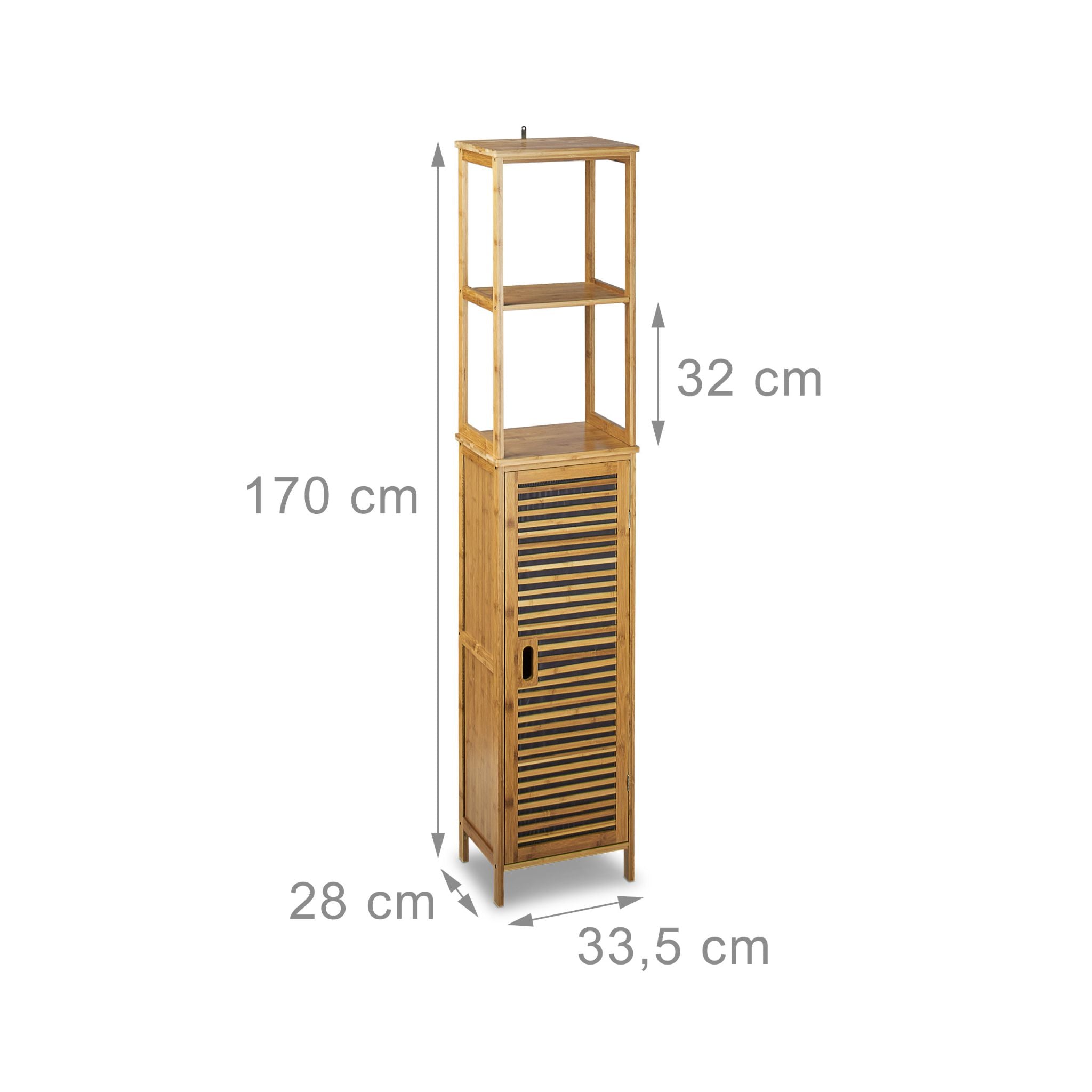 Badregal Bambus 5 Ablagen Hellbraun von Relaxdays
