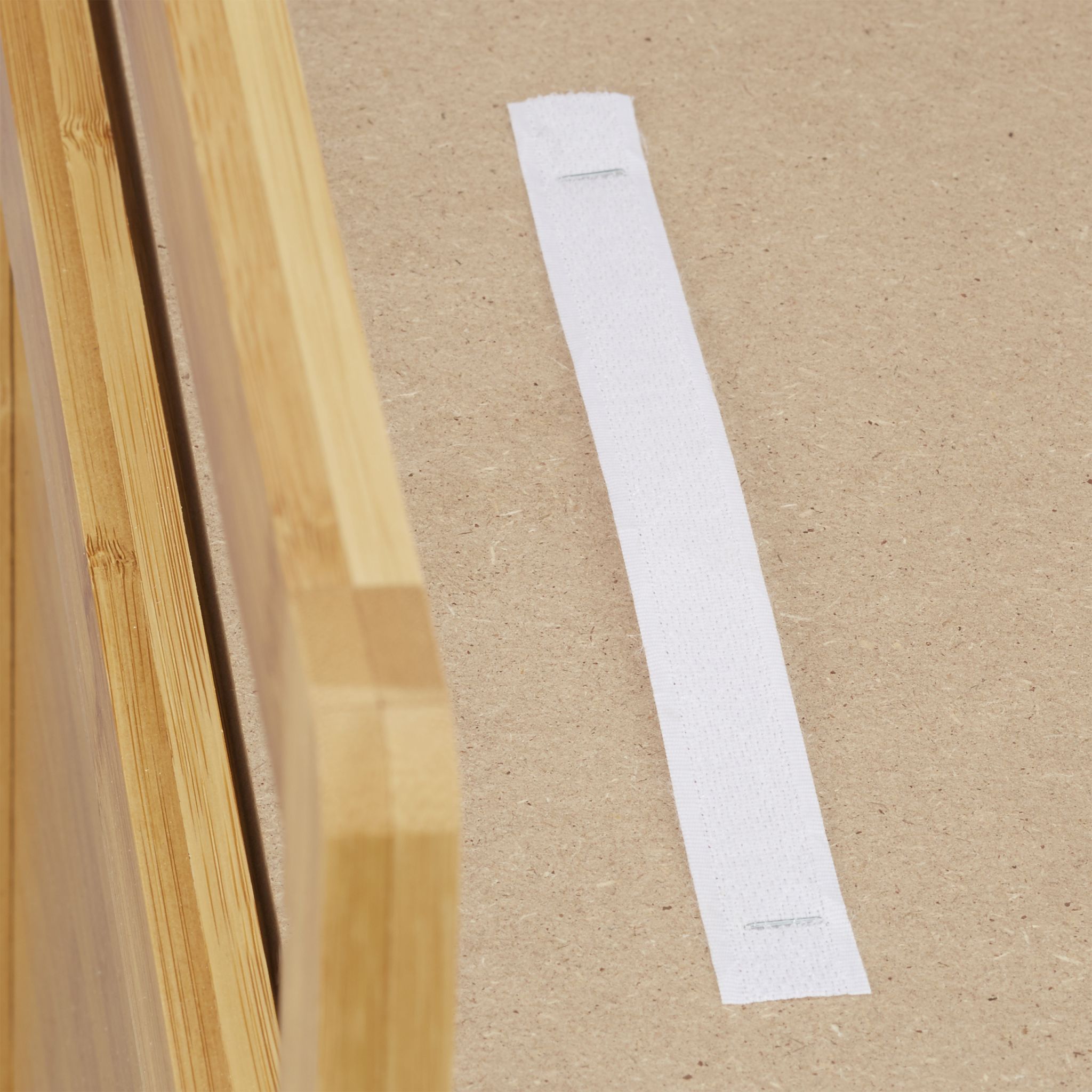 Bambus Sitzhocker mit Stauraum Weiss-Hellbraun von Relaxdays