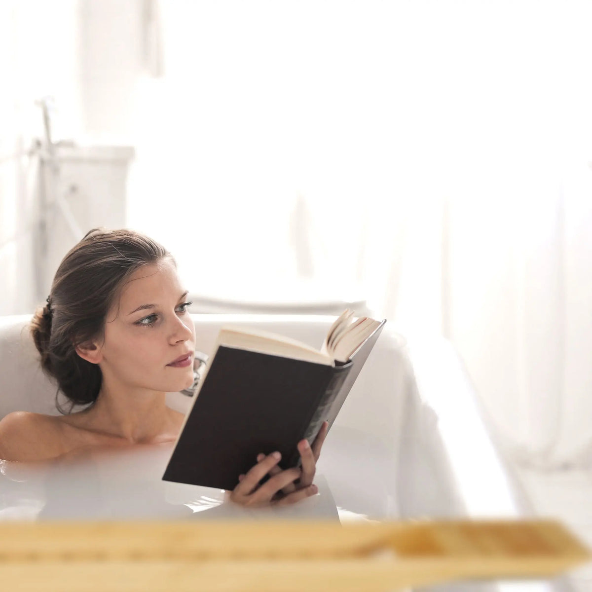 Badewannenablage Bambus Hellbraun von Relaxdays