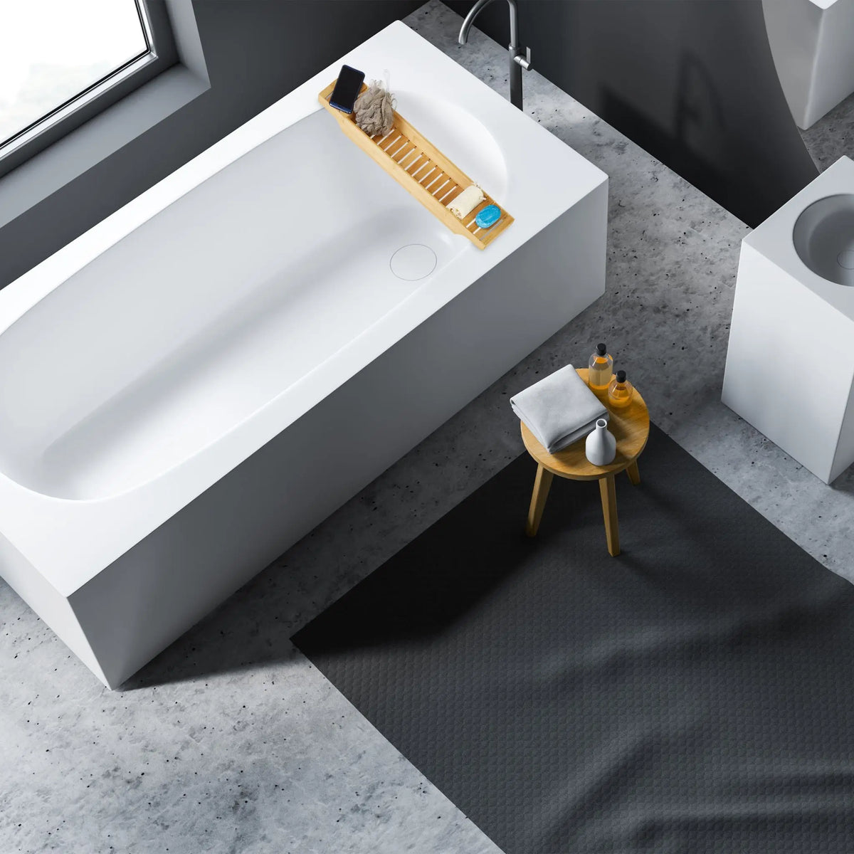 Badewannenablage Bambus Hellbraun von Relaxdays